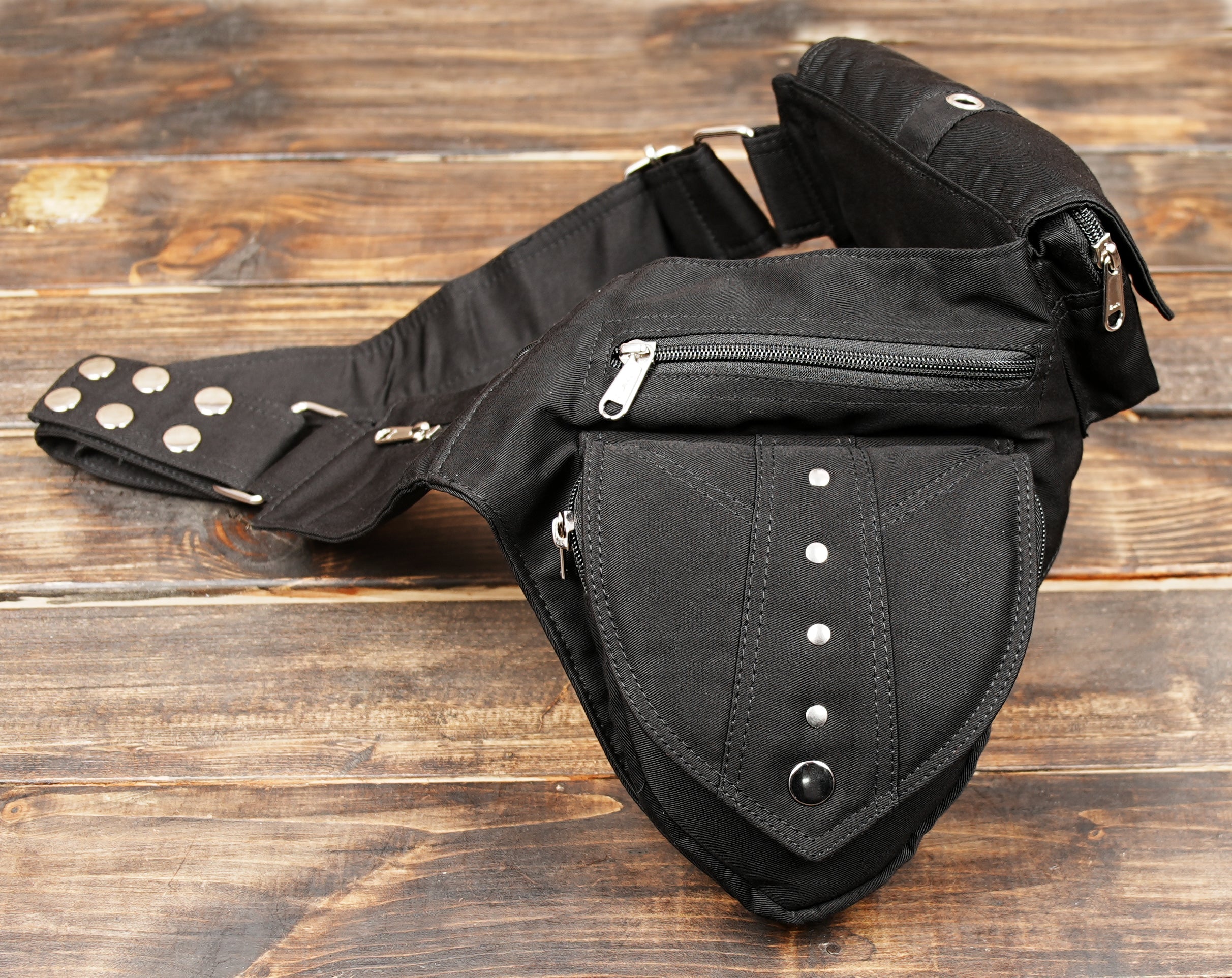 Black Cotton Waist Belt For Unisex (CTN-NS-WB-1012)