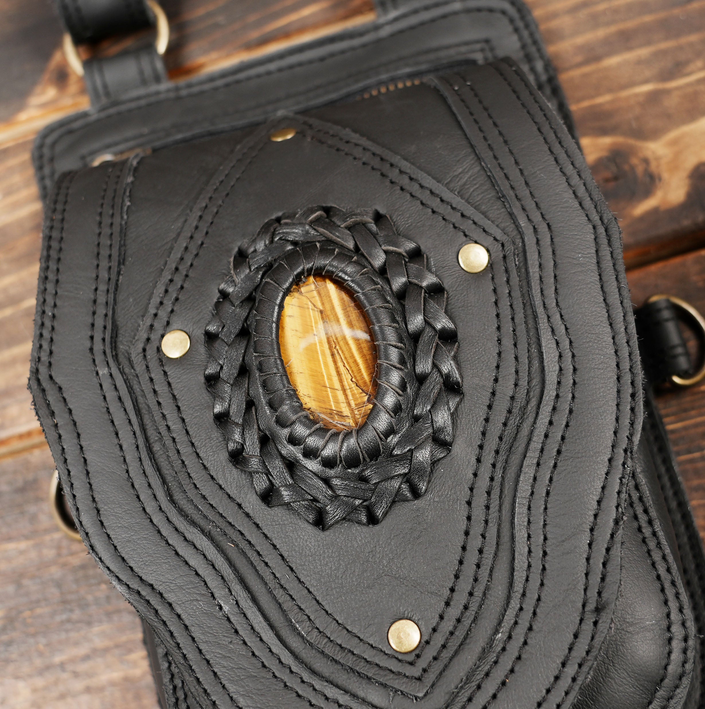 Handmade Leather Utility Holster: Gothic Steampunk Double 
