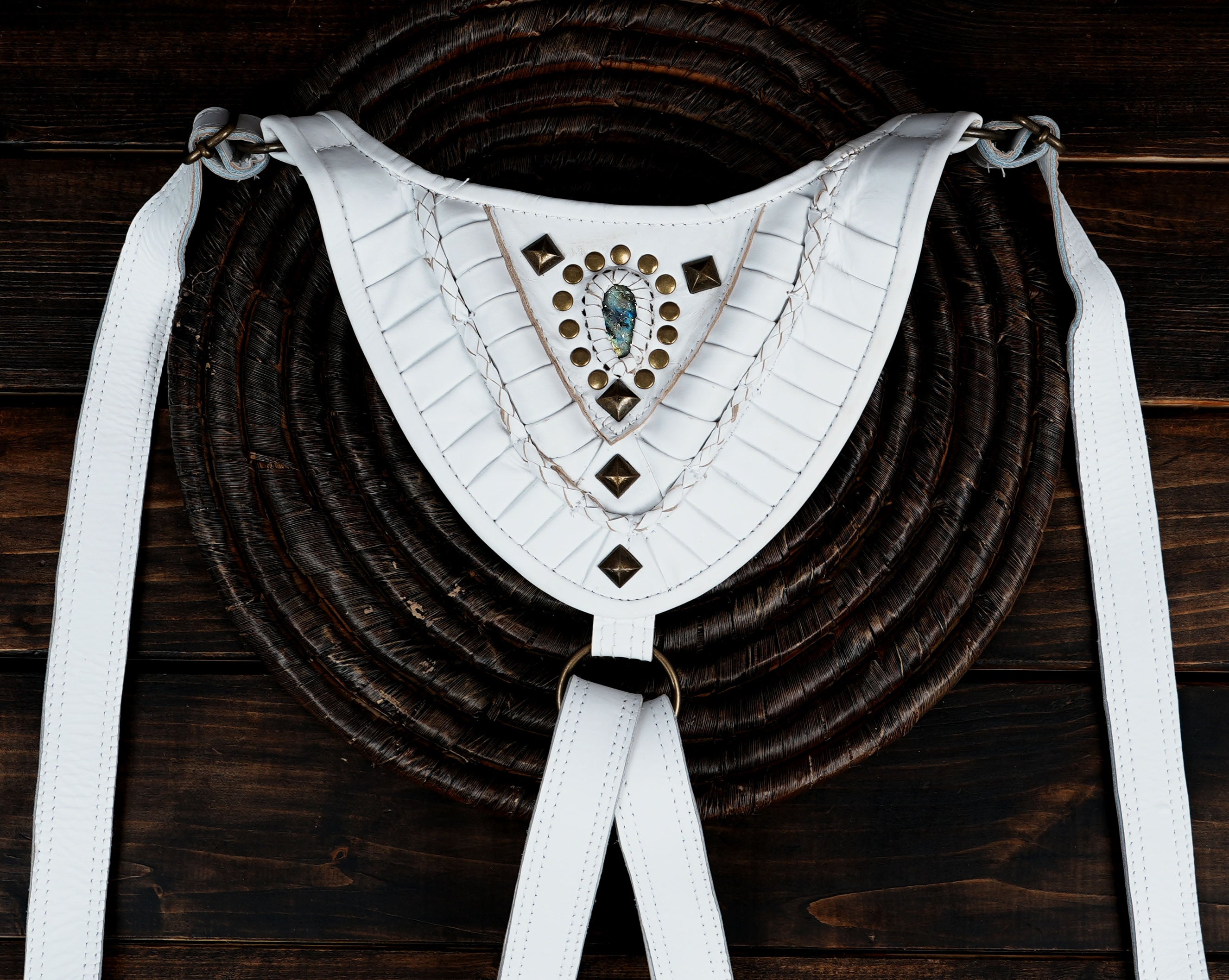 White Leather Holster Bag Leather Shoulder Bag Zipper Holster Leather Festival Travel Bag Leather Anti-Theft Hidden bag with zipper pouches 