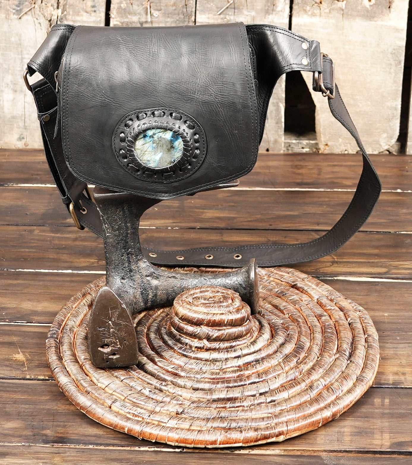 ハンドメイドブラウンレザーウエストベルトフェスティバルユーティリティバッグ（LT-AB-WB-6027）