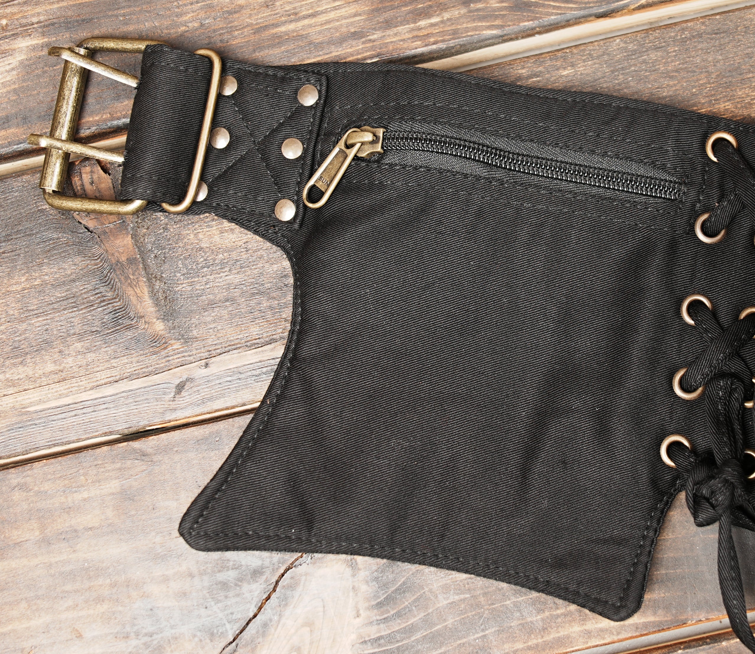Handmade Leather Festival Belt Bag: Bohemian Hip Pack
