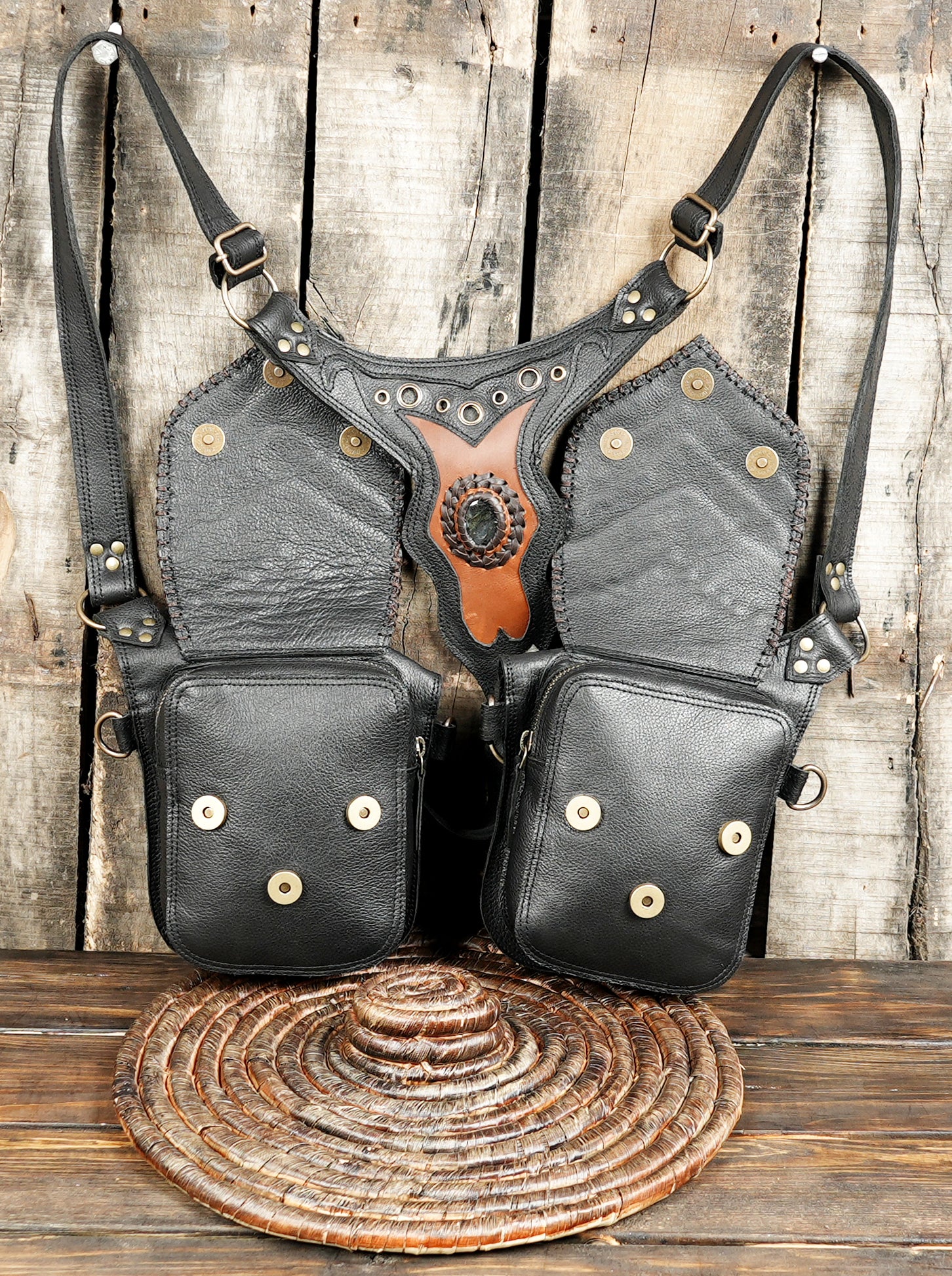 Buy  Steampunk Shoulder Harness Bag Anti Wear for Short Trips Backpacking Fishing Gray  and trip packing 