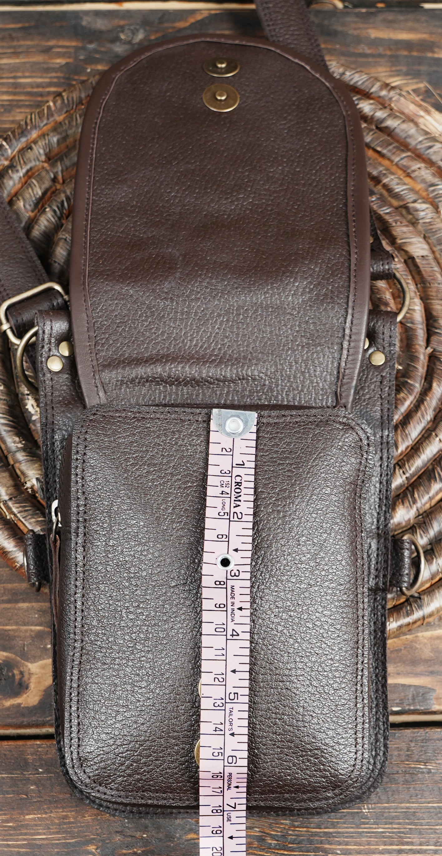 Adventure themed leather pocket holster with adjustable shoulder fit