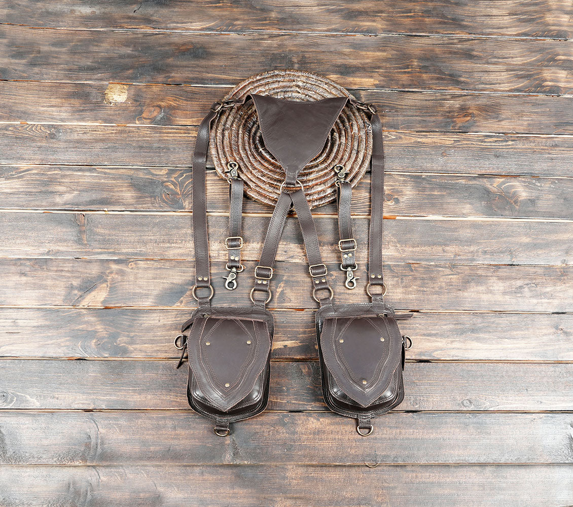 This Handmade Leather Holster Belt is crafted for both style and functionality.