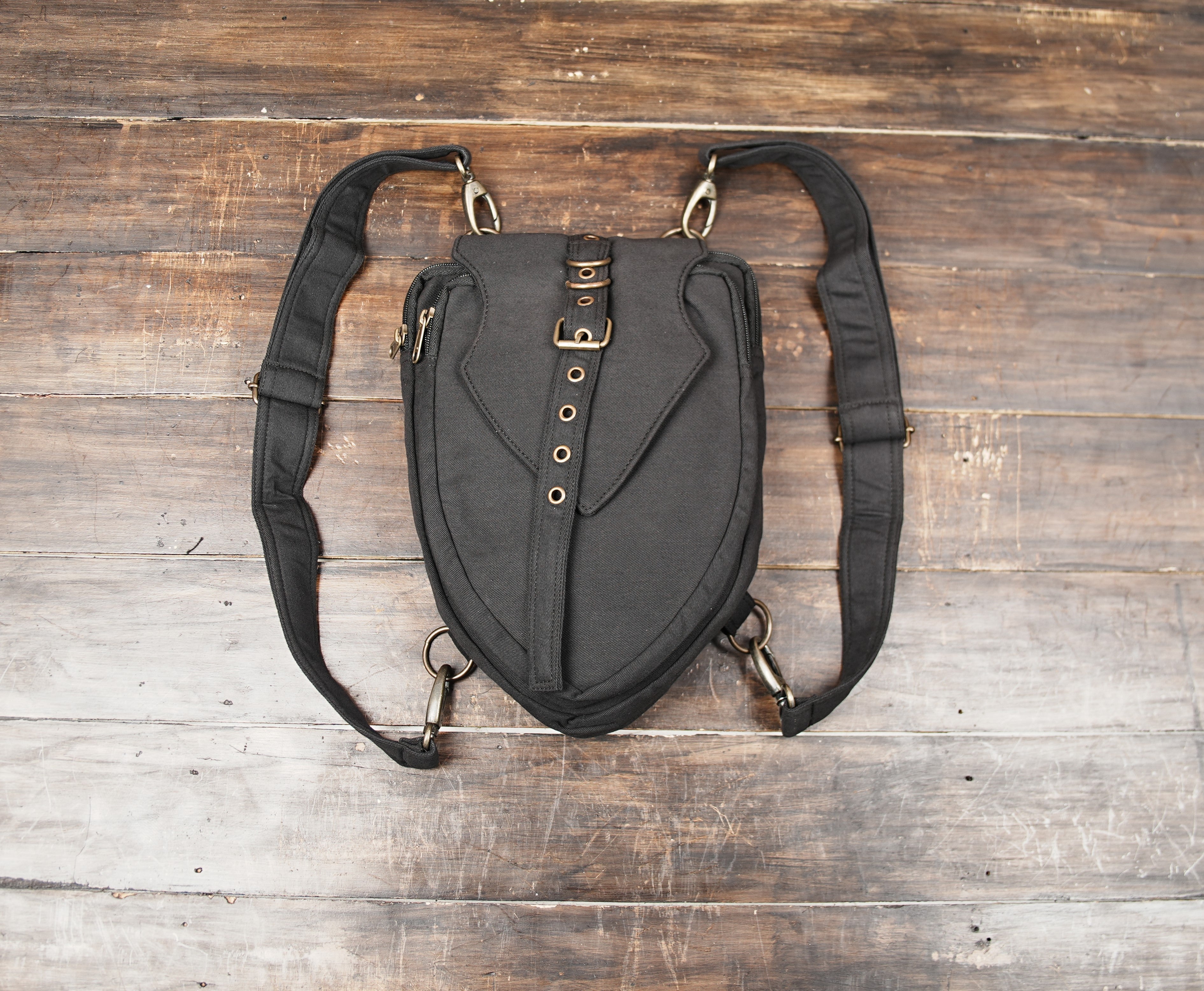 Black Holster Bag Brown Shoulder Bag  Festival Bag Burning man Double Holster Harness Bag  Vest