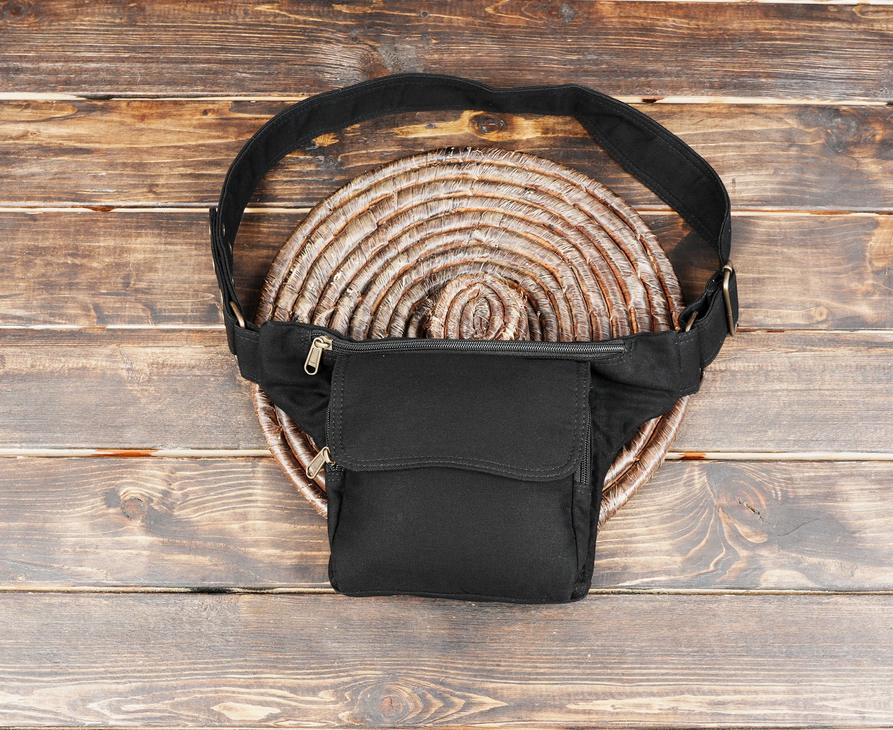 Cotton Fanny Pack, Festival Pouch, Cotton Waist Bag, Unisex