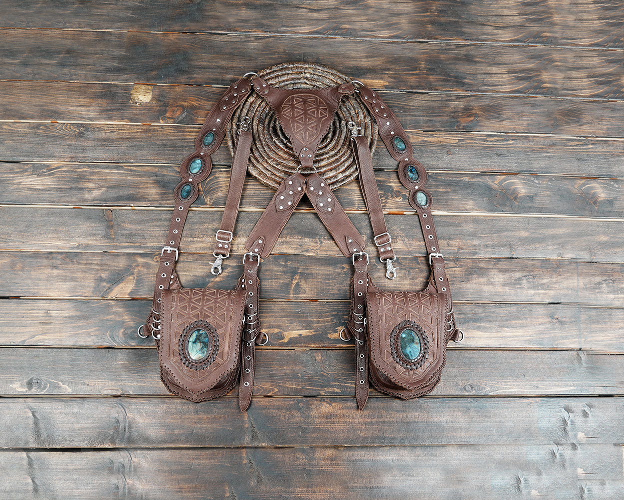 Handmade Burning Man Leather Holster (LT-NS-HLS-6029)