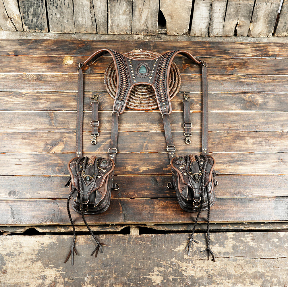 statement harness holster bag combining utility and artisan craft