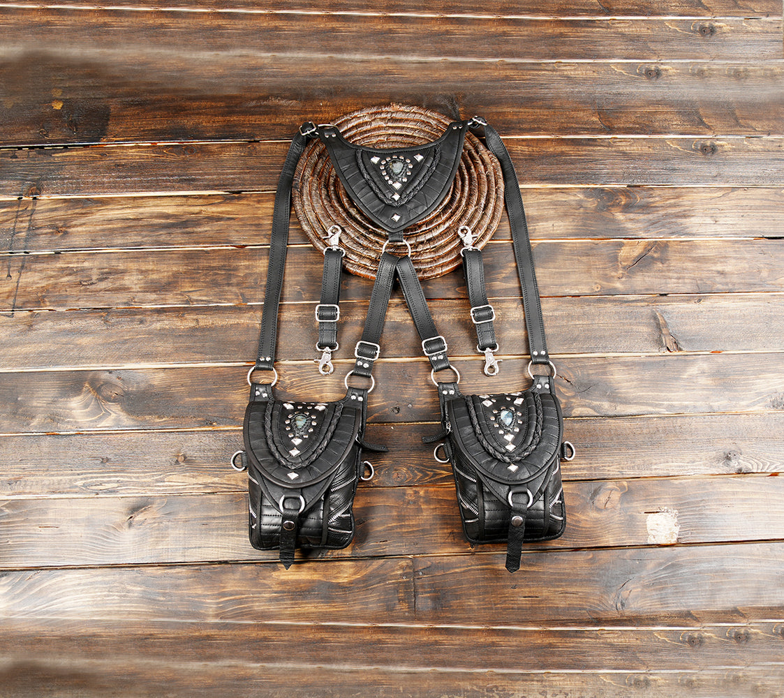 Handcrafted Leather Utility Holster , Unisex Travel Bag 