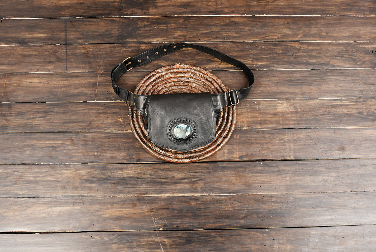 ハンドメイドブラウンレザーウエストベルトフェスティバルユーティリティバッグ（LT-AB-WB-6027）