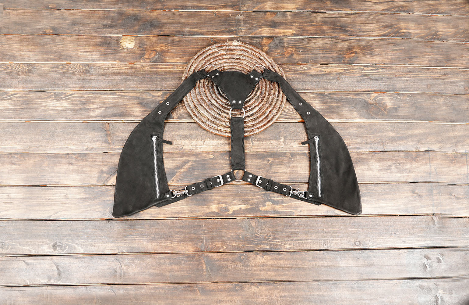 Black Leather Shoulder Holster Belt Handmade (LT-NS-HLS-6030)