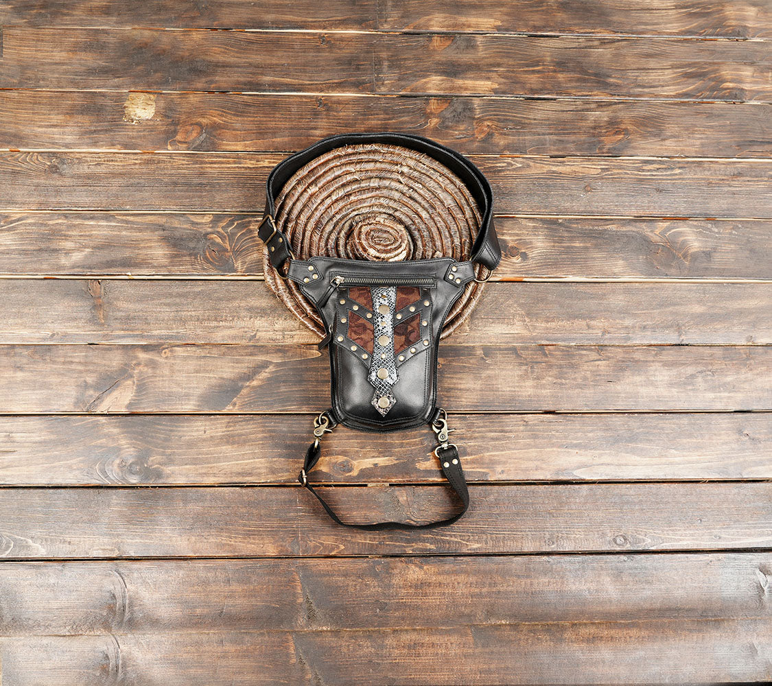 Gothic Steampunk Leather Thigh Holster (LT-AB-WBTS-6023)