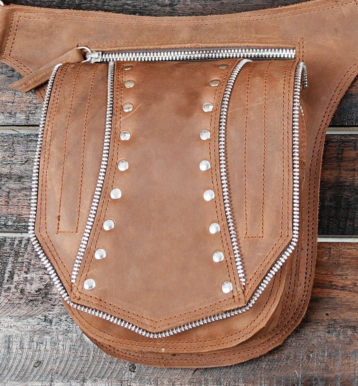 Spacious pouch with secure zipper & flap closure