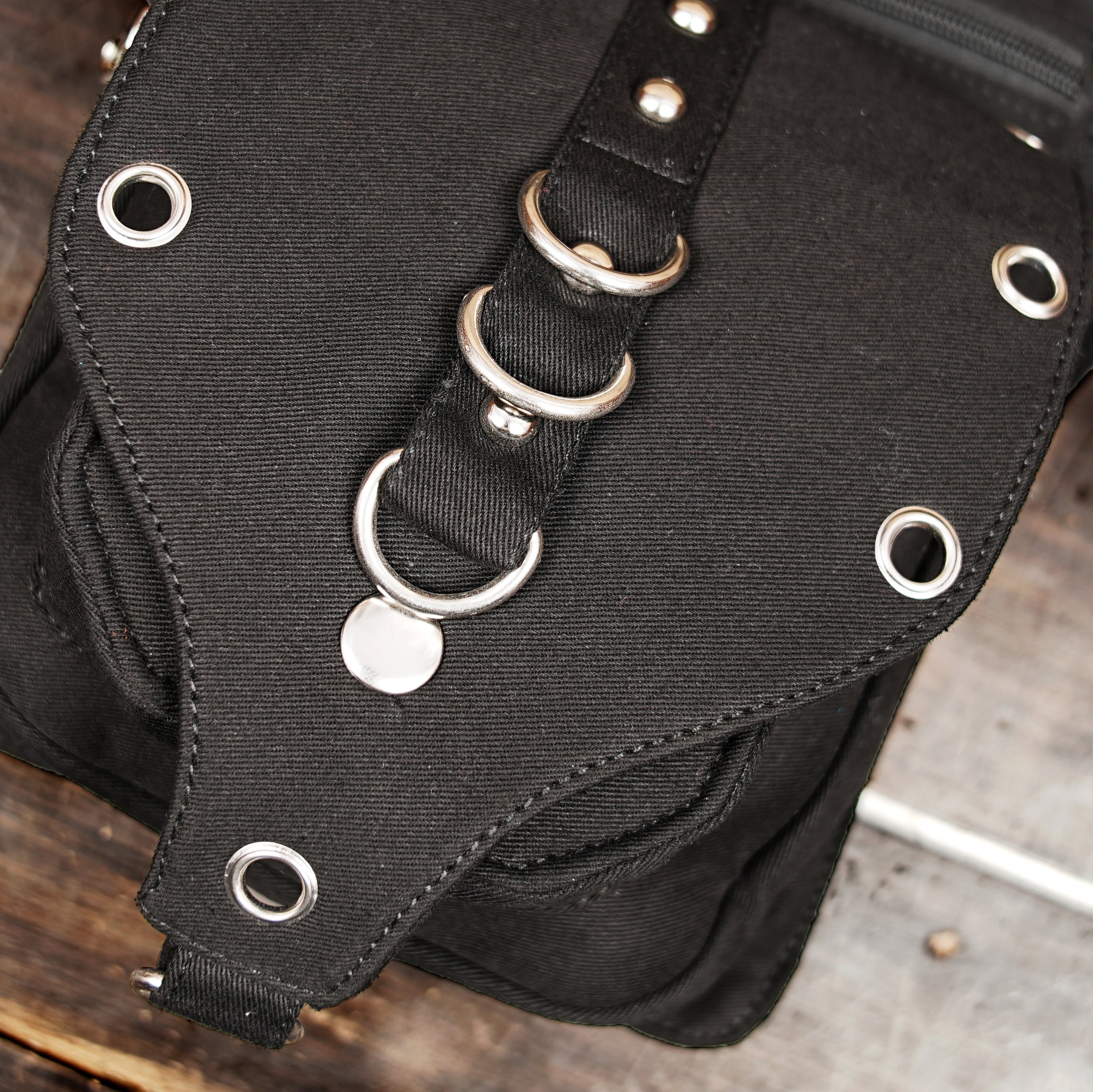 Cotton thigh and hip bag for festivals and travel