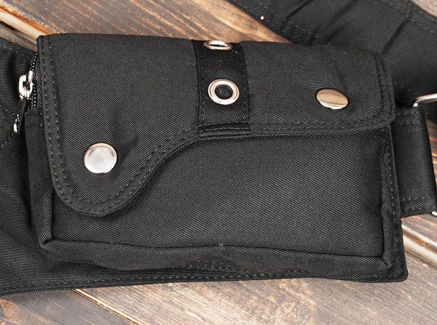 Black Cotton Waist Belt For Unisex (CTN-NS-WB-1012)