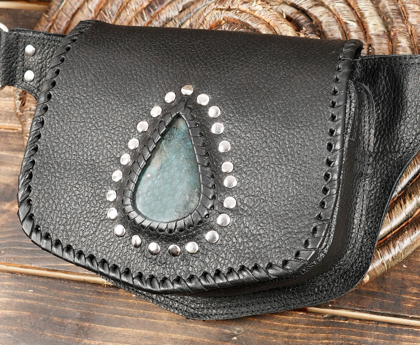 Handmade Leather Festival Belt Bag: Steampunk Cosplay Utility Pouch
