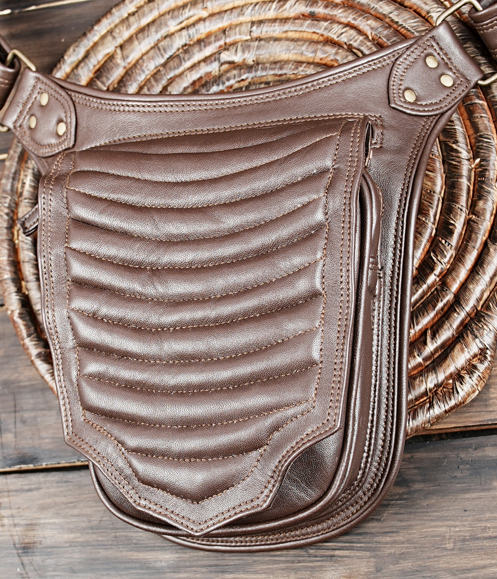  Leather  Unisex Waist Bag Travel Pouch Passport Holder Fanny Bag | Travel Friendly | Durable Multiple