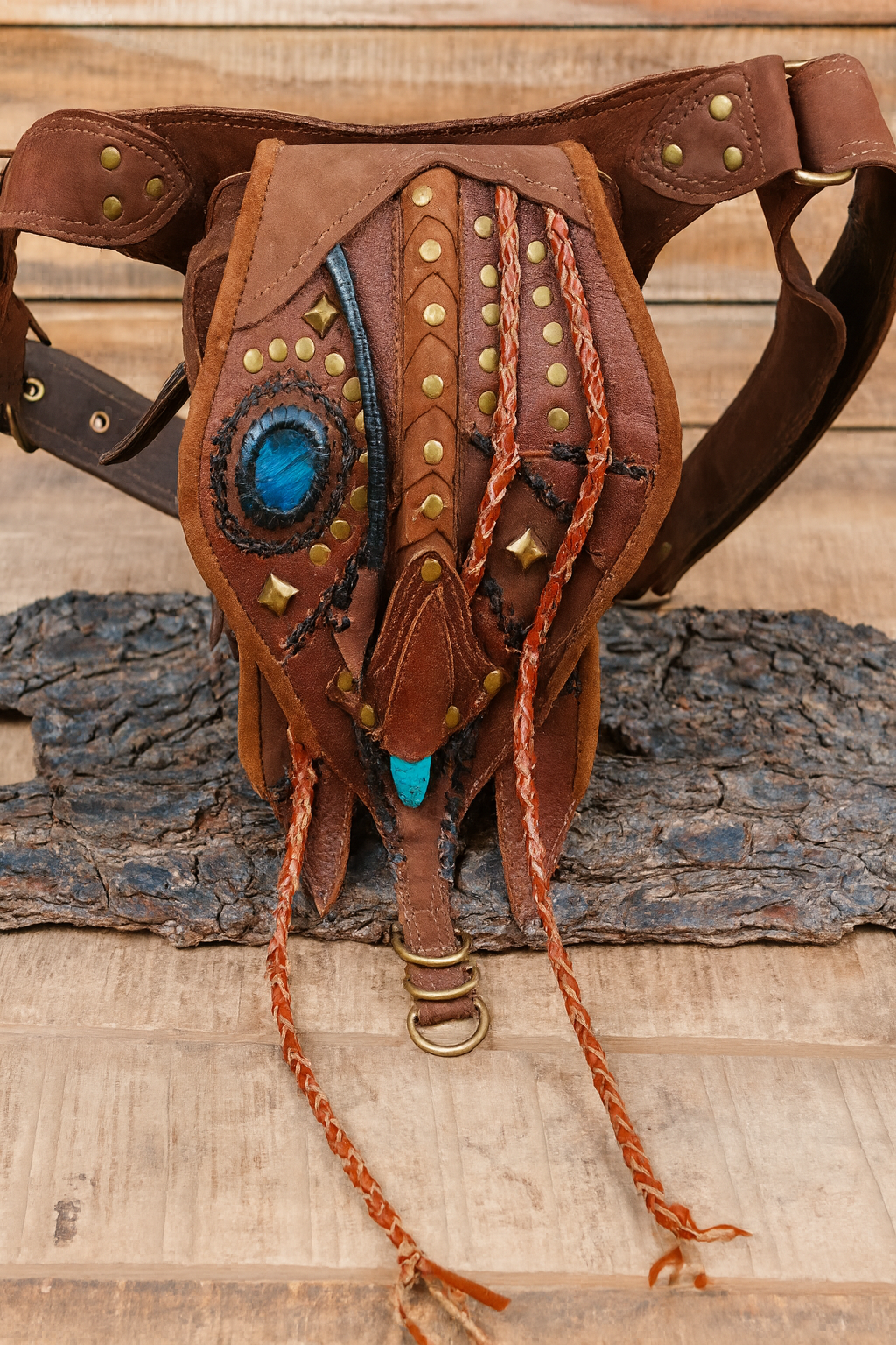 Unique handmade belt pouch inspired by Western and bohemian style