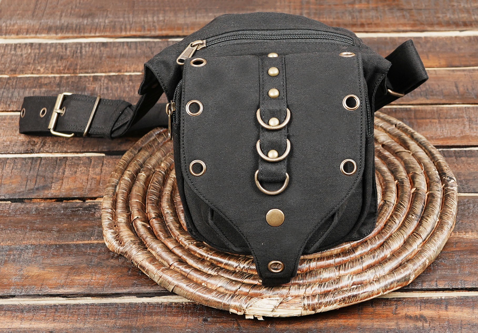 Handmade Cotton Waist Belt with Pockets – Festival, Cosplay & Travel Wear (CTN/AB/WB/1042)