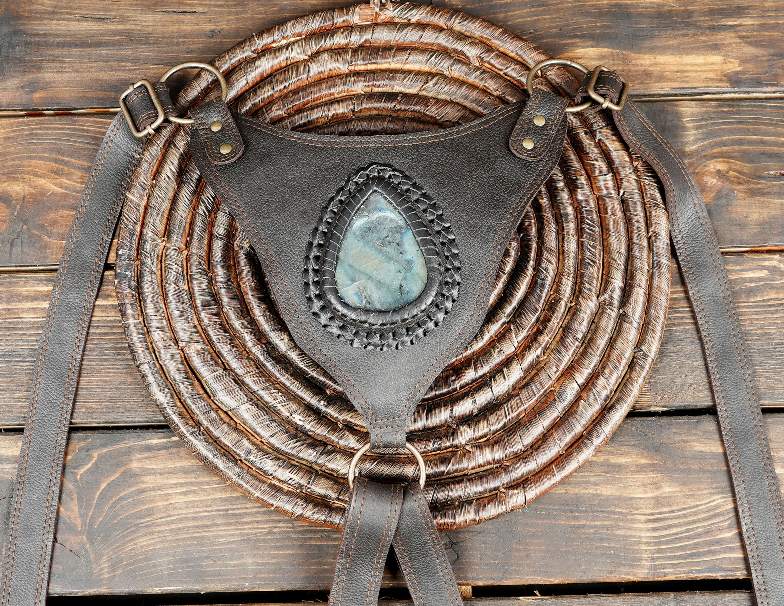 Handmade Leather Holster Bag, Brown Leather Shoulder Bag, Leather Festival Bag, Travel bag, Leather Men Harness Bag with creative design 