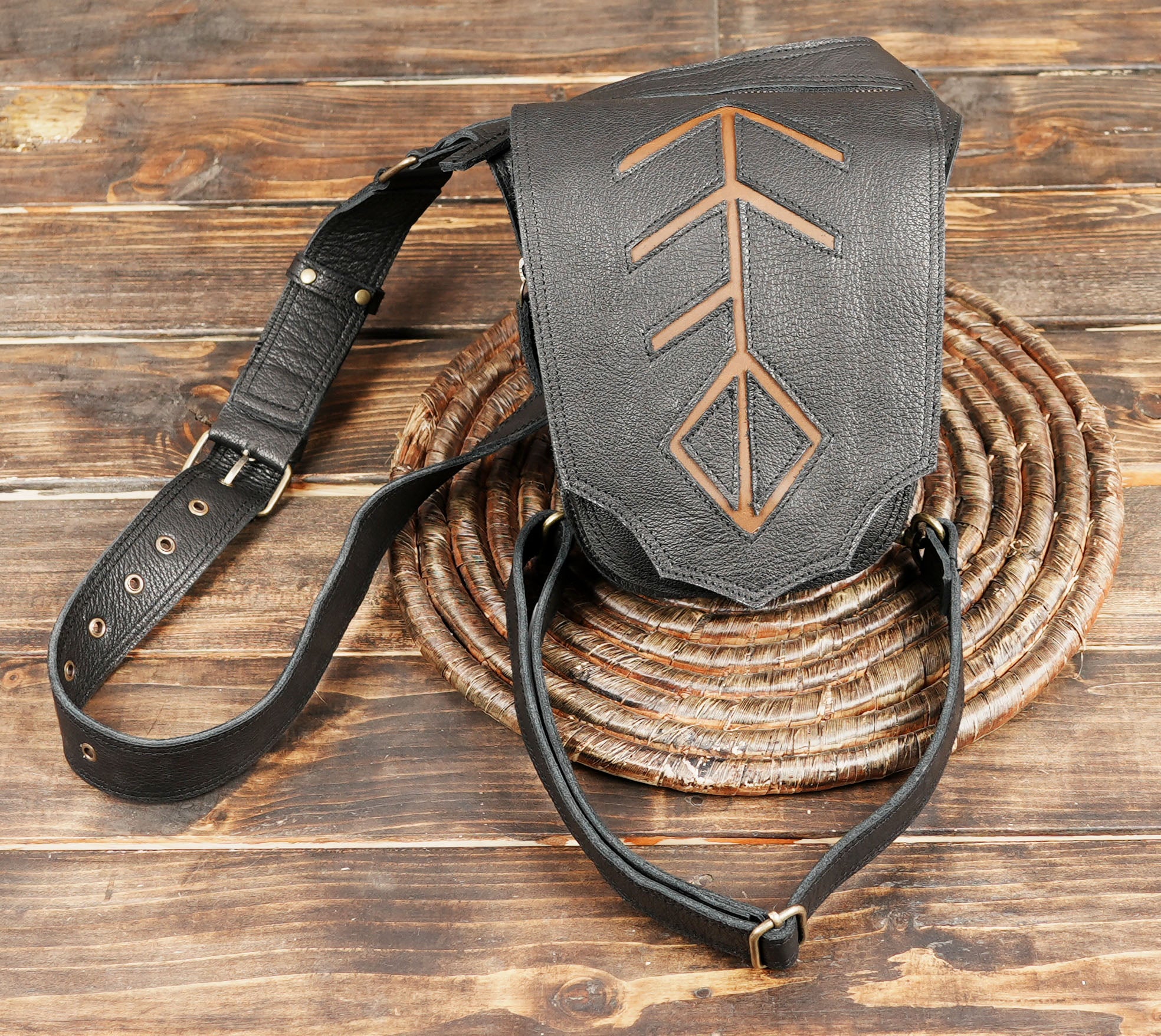 Leather Waist & Thigh Belt Bag – Festival Utility Hip Pouch, Steampunk (LT-AB-WBTS-6040)