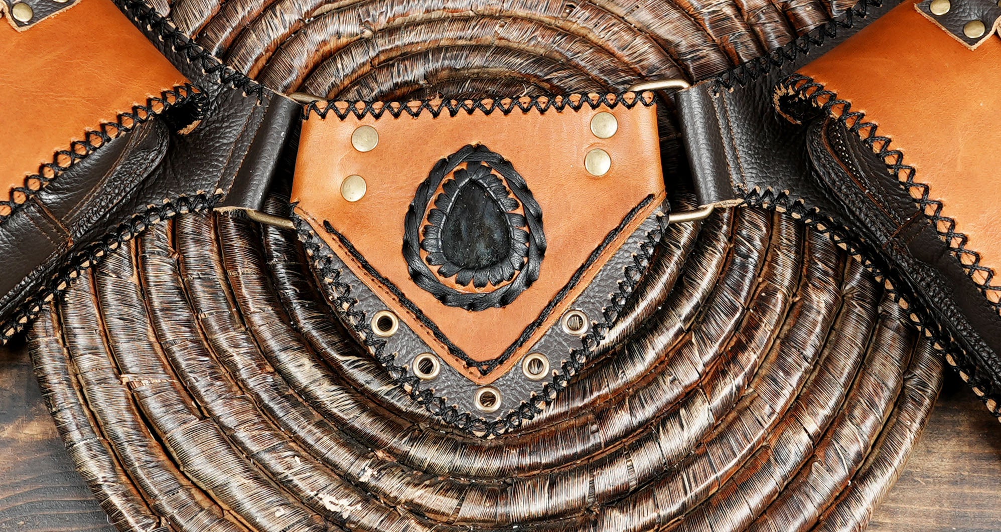 Western festival leather belt pouch for men and women