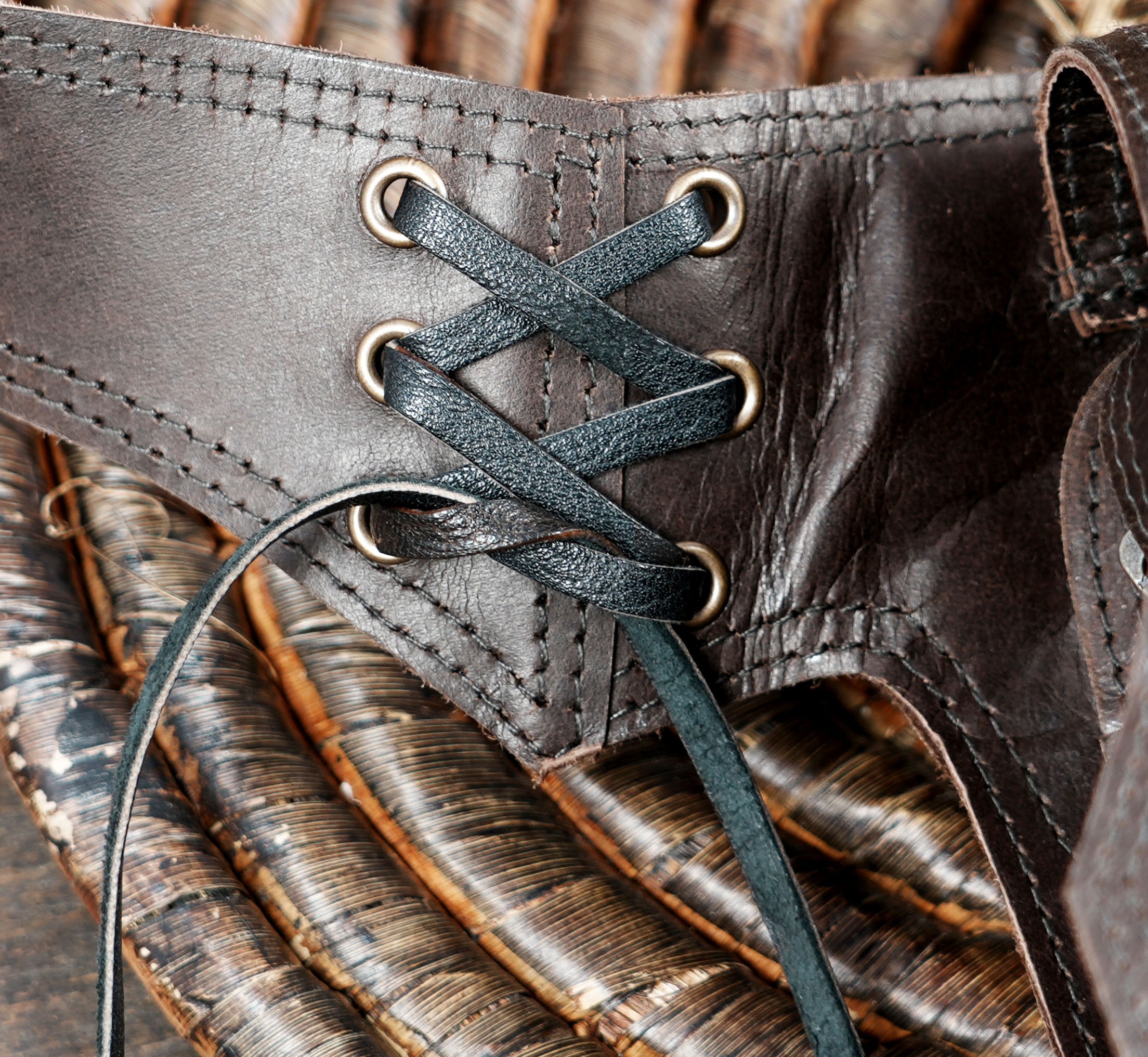 Buy Handmade Black Leather Belt Bag: Gemstone Fanny Pack, Tribal Boho Style Online in usa