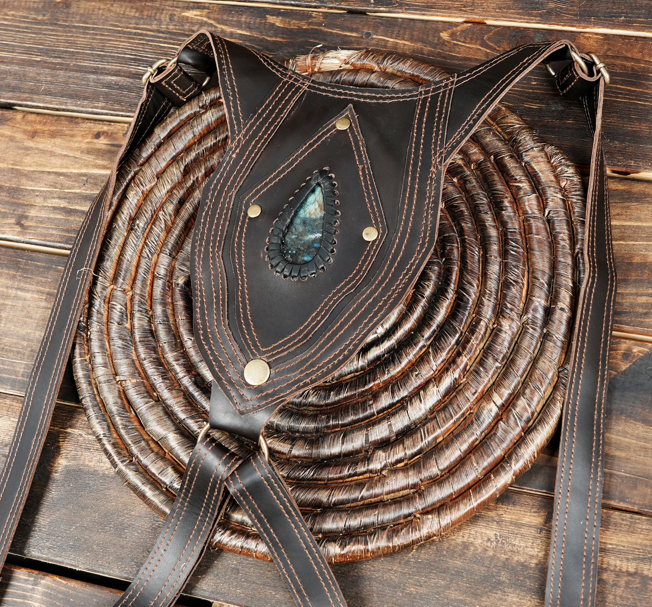 Buy Red Leather Holster Bag, Handmade Leather Shoulder Bag, Leather Festival Bag, Travel Bag WITH GEMSTONE 