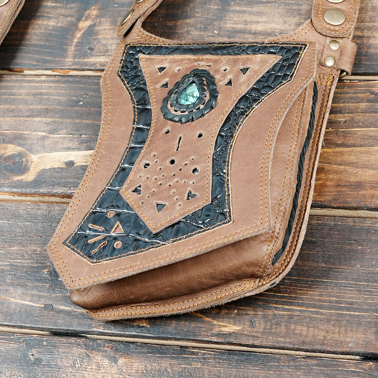 Leather Utility Belt with Pouches – Tribal, Boho & Cosplay Holster
