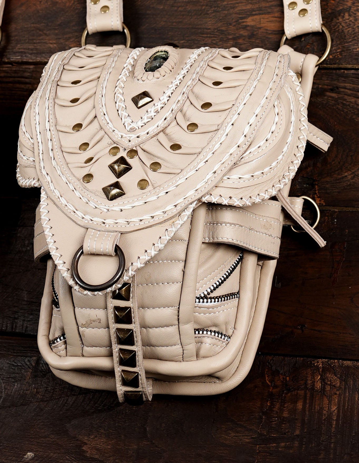 Handmade Genuine Leather Holster with Adjustable Straps || Steampunk Style Leather Holster (LT-AB-HLS-6003)