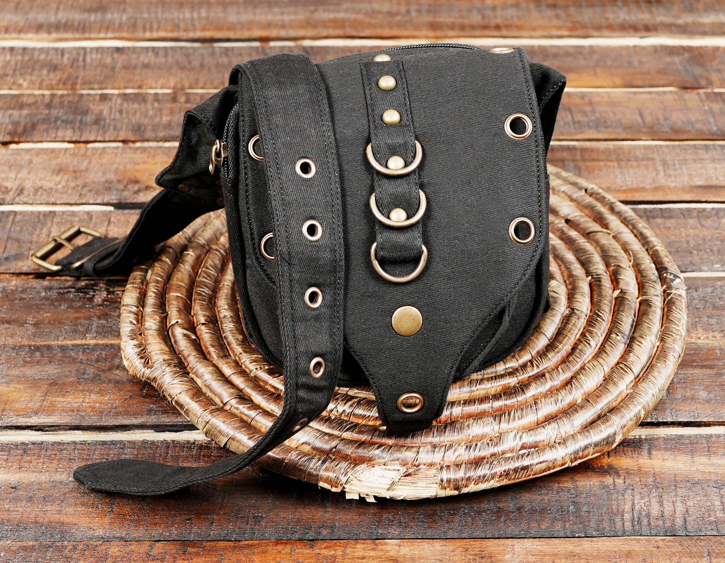 Handmade Cotton Waist Belt with Pockets – Festival, Cosplay & Travel Wear (CTN/AB/WB/1042)