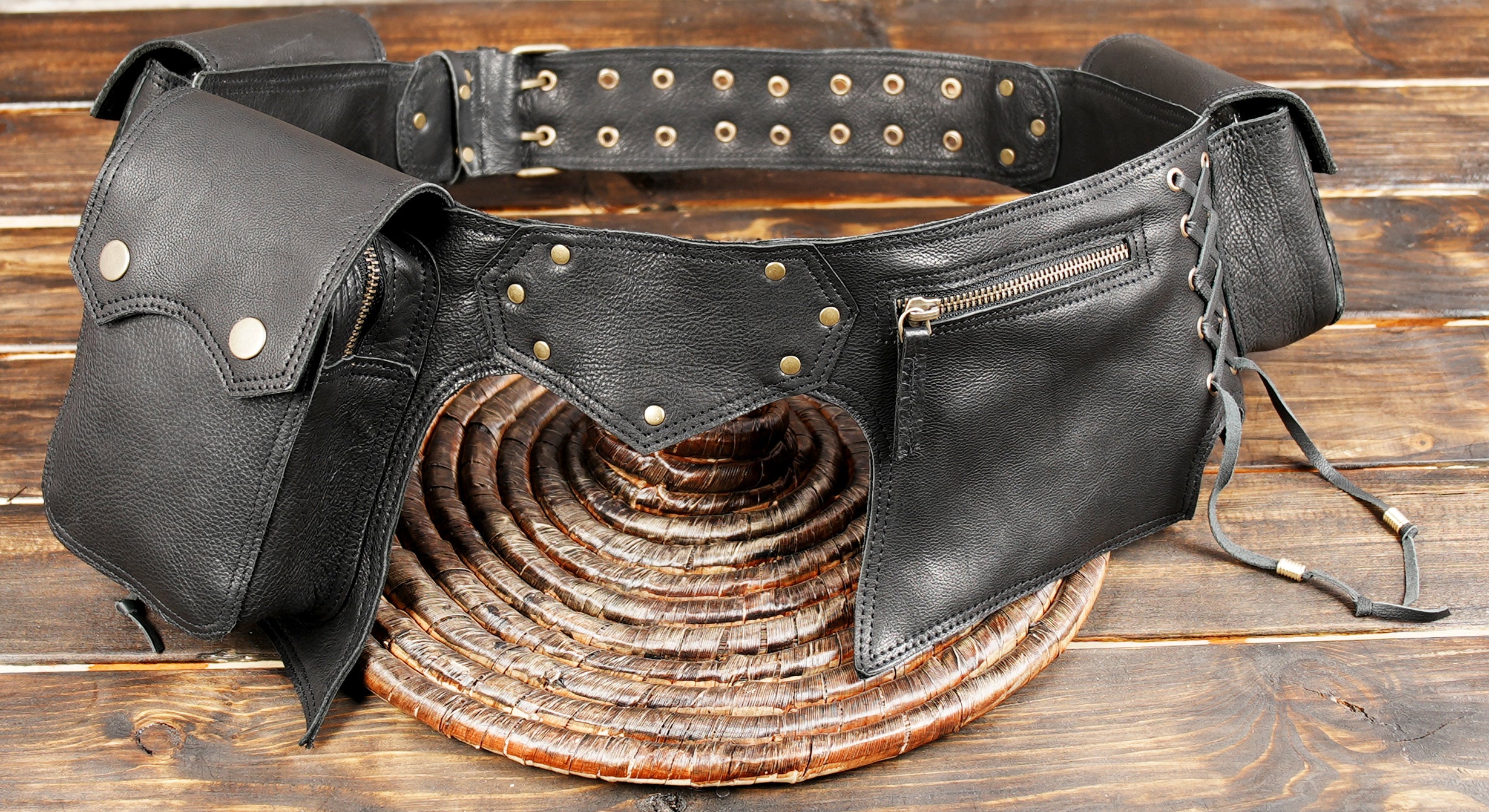 Handmade Western utility pouch for Burning Man or cosplay outfits