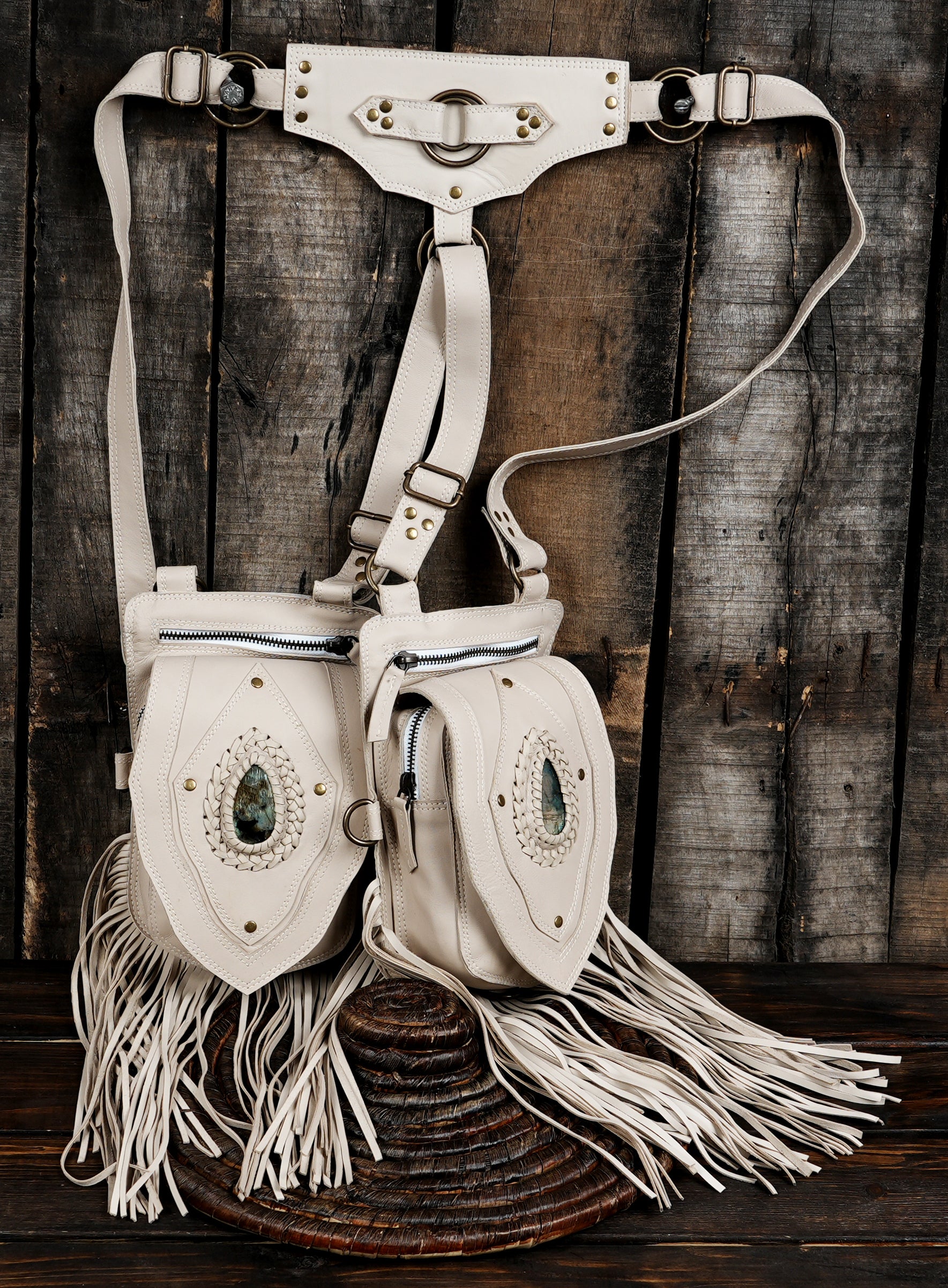 Boho western fringe holster bag for men and women