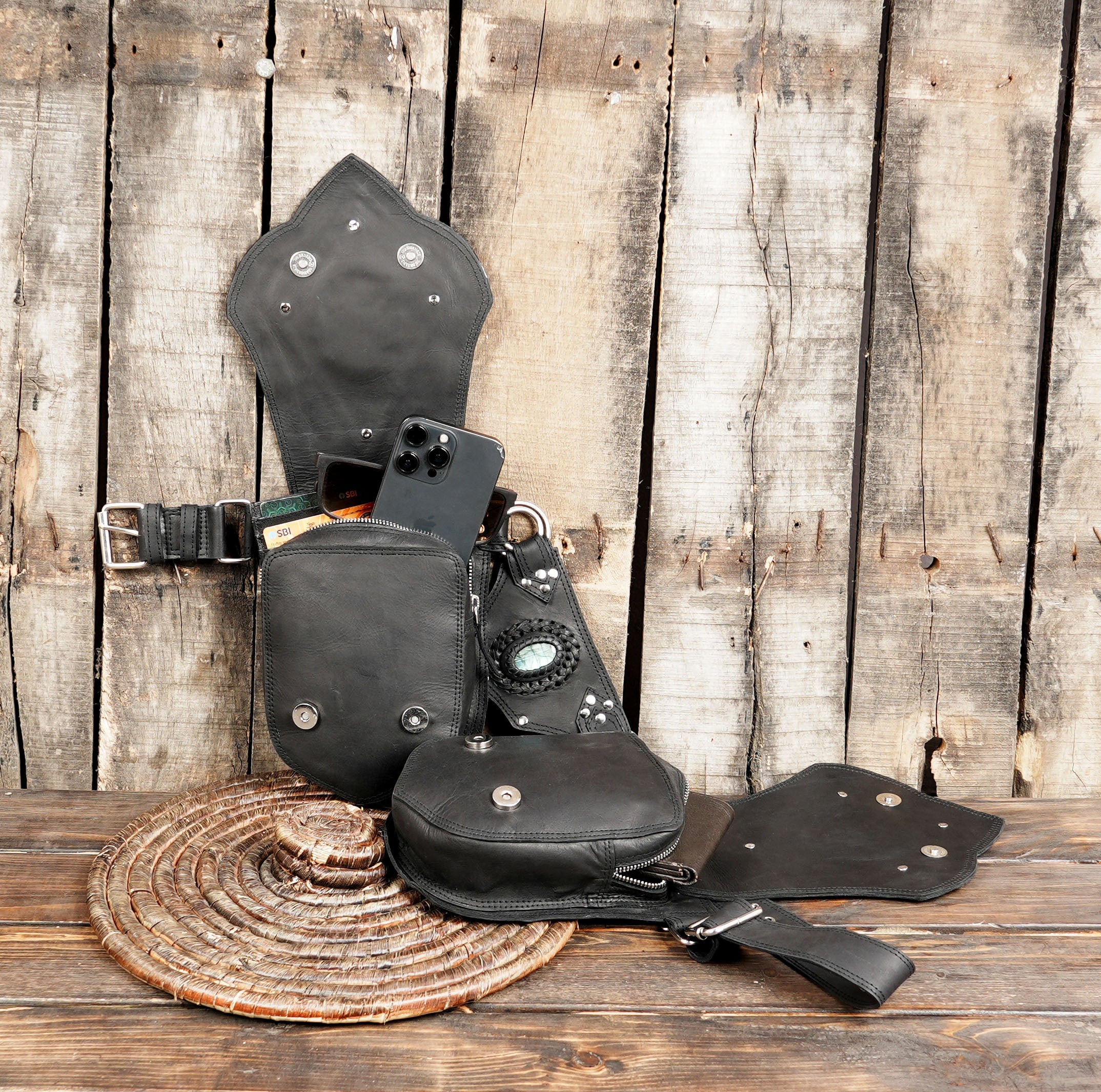 बोहो स्टीमपङ्क् कमरमेखला – वास्तविकचर्मणा सह हस्तनिर्मितं (LT-NS-WB-6025)