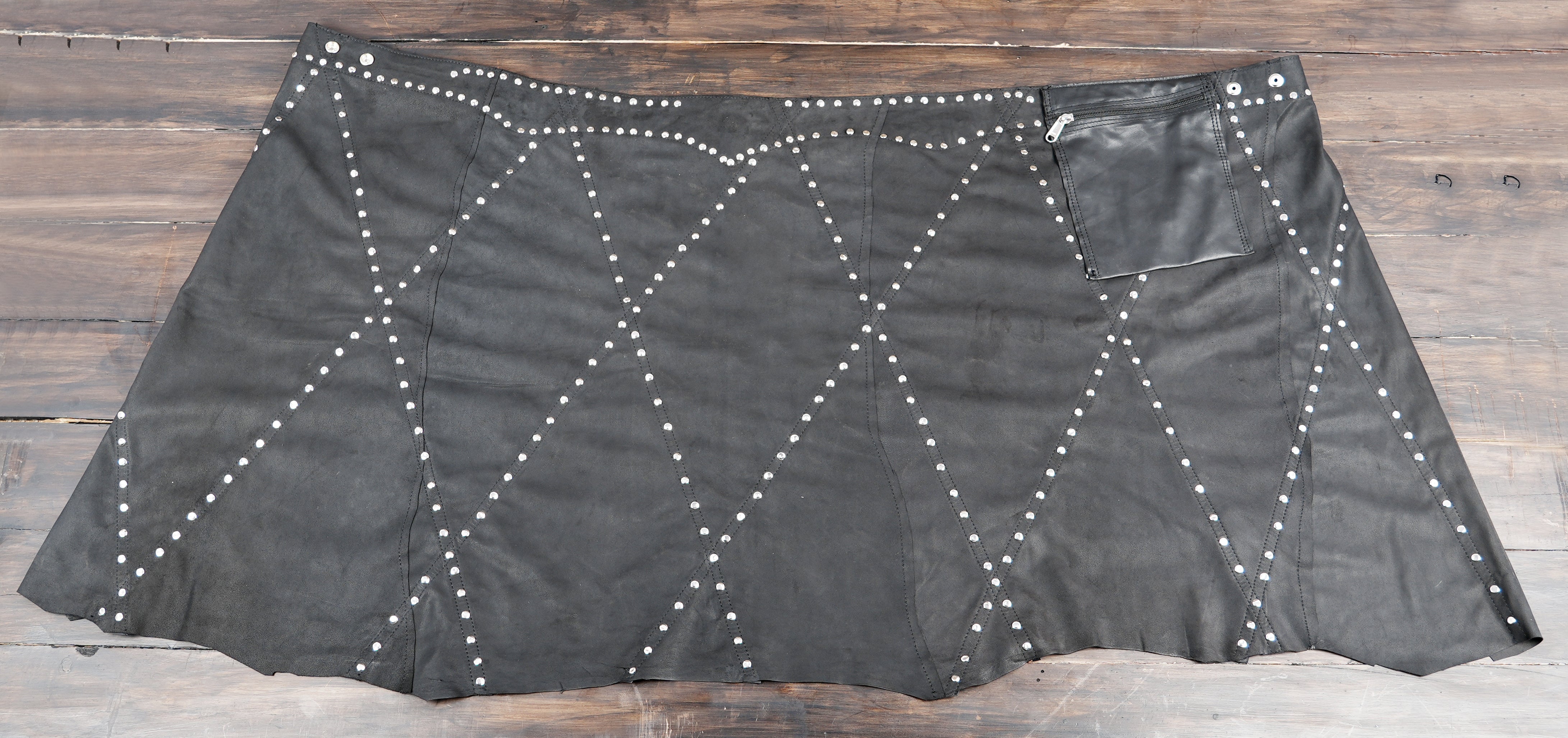 Handmade Leather Skirt Belt – Gothic, Boho & Festival Fashion (LT/NS/SKT/6012)