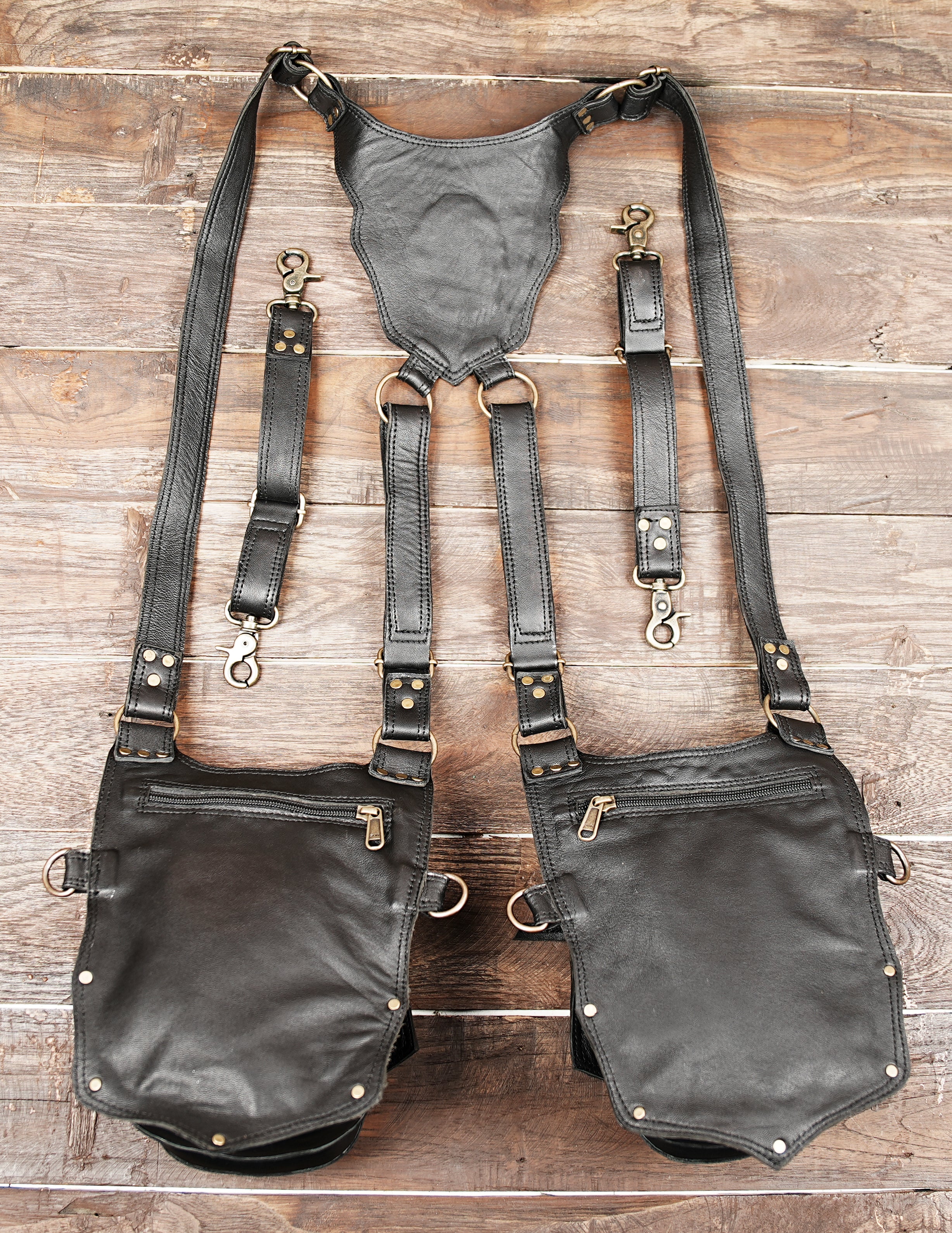 Cotton holster bag with multiple pockets for everyday essentials