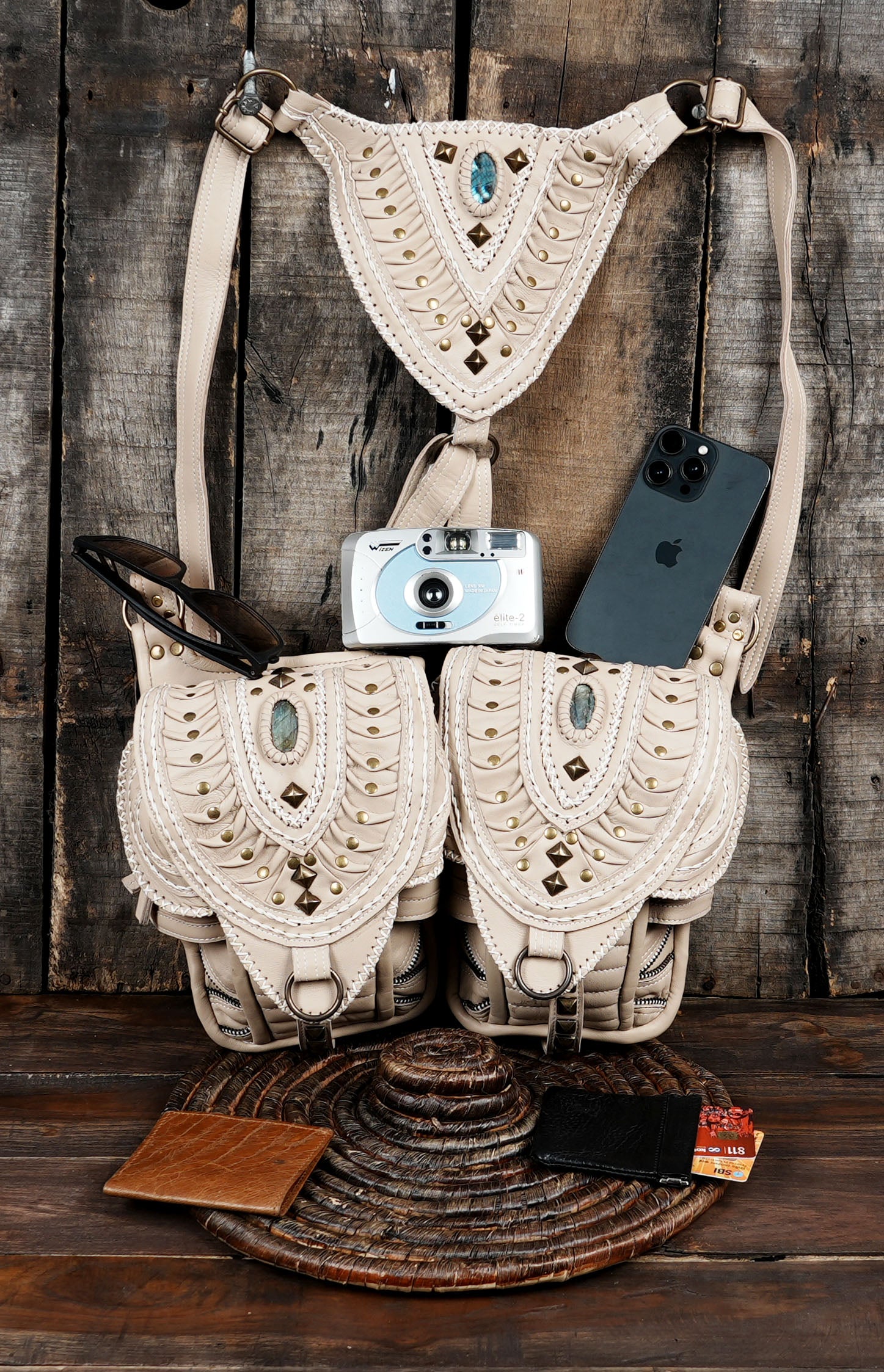 Handmade Genuine Leather Holster with Adjustable Straps || Steampunk Style Leather Holster (LT-AB-HLS-6003)