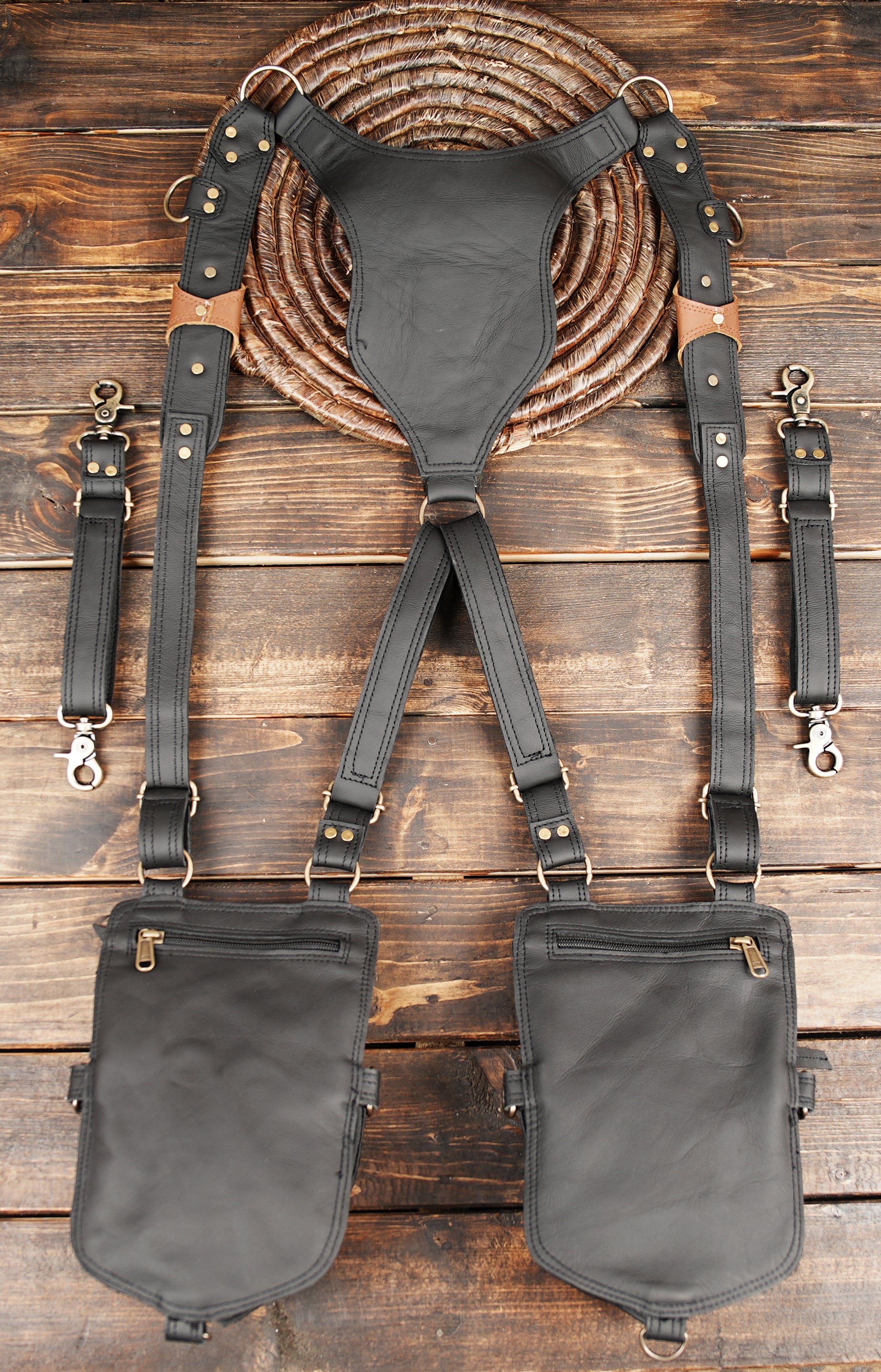 Buy Leather Holster Bag, Gems Stone, Genuine Leather Hip Bag, Leather Bum Bag, Leather Belt