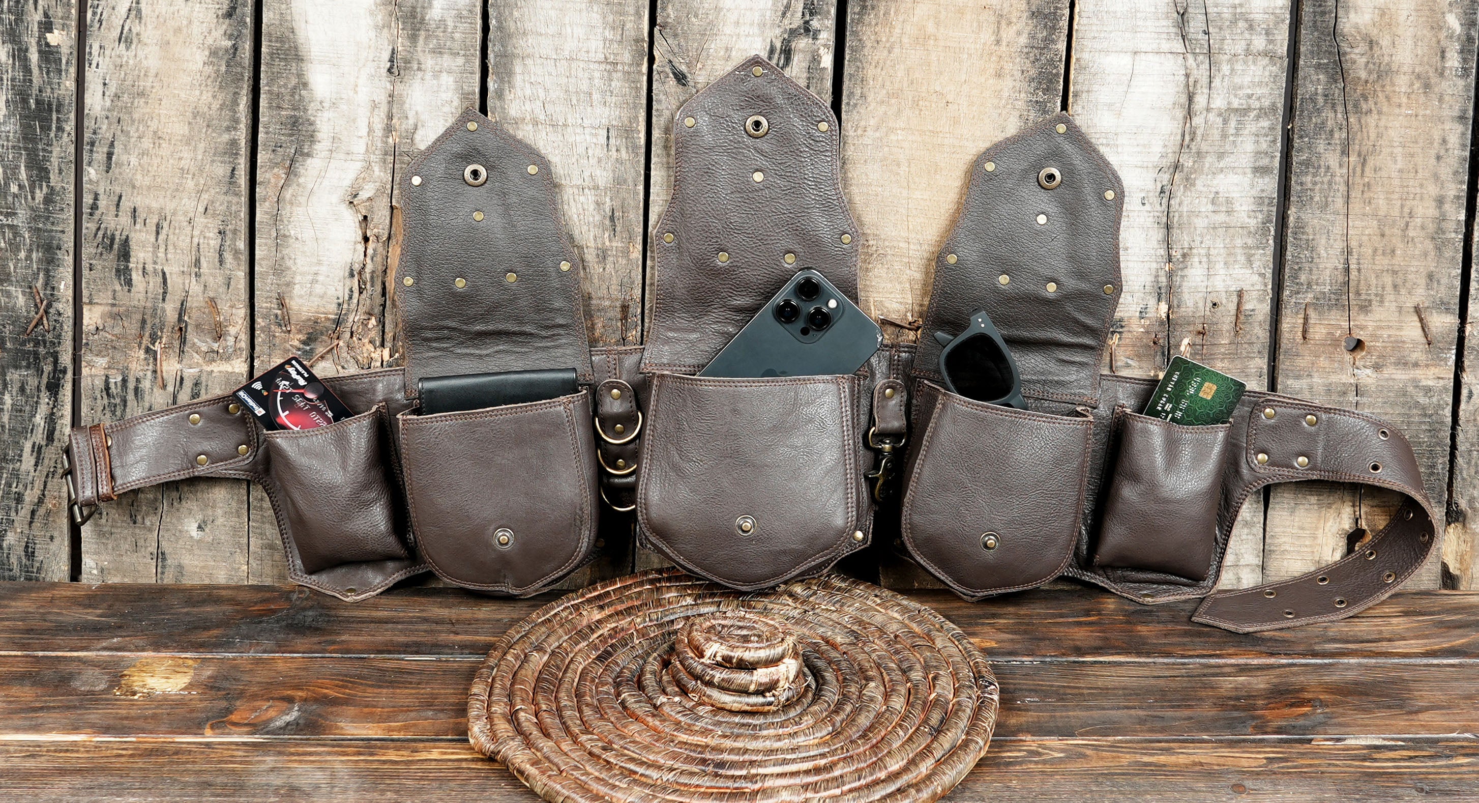 100% handmade from genuine brown leather