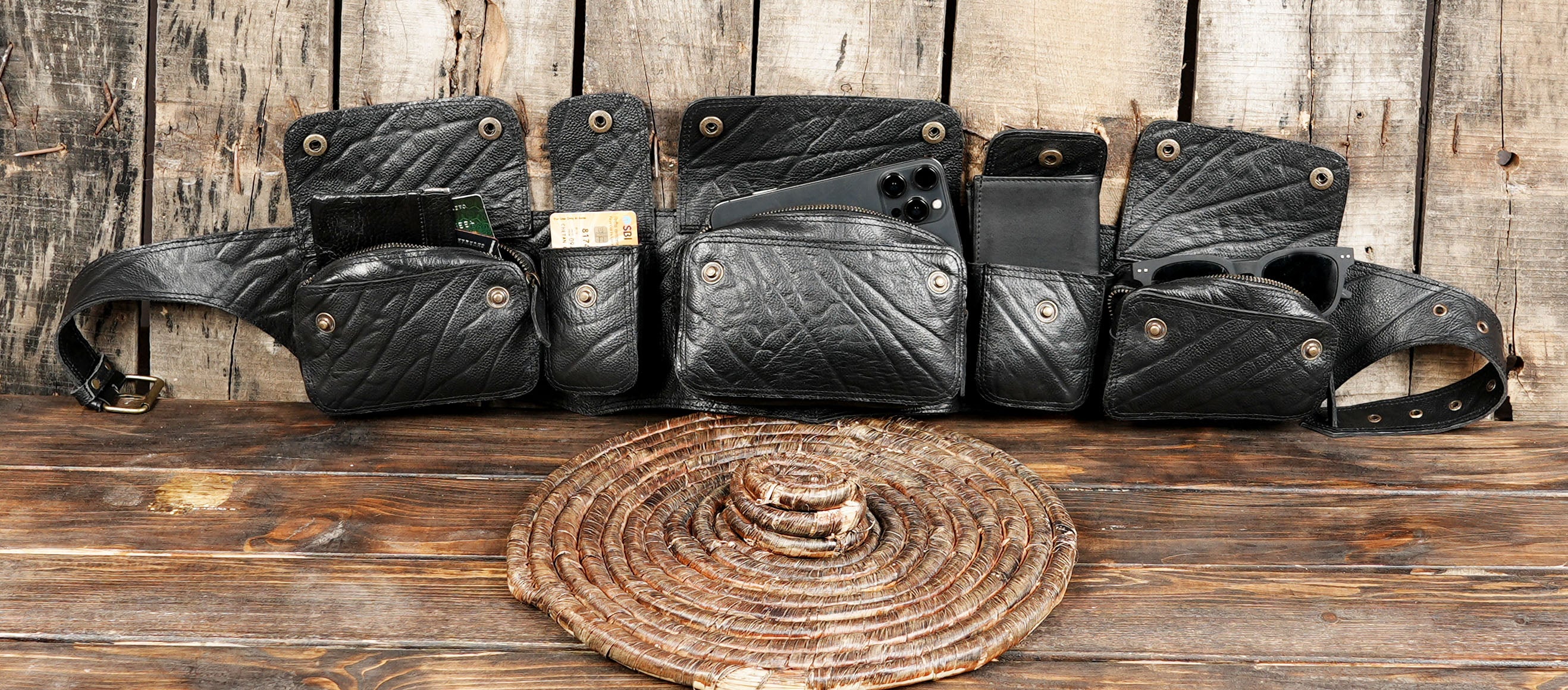 Leather Waist Bag with Pockets – Perfect for Travel & Outdoor Festivals