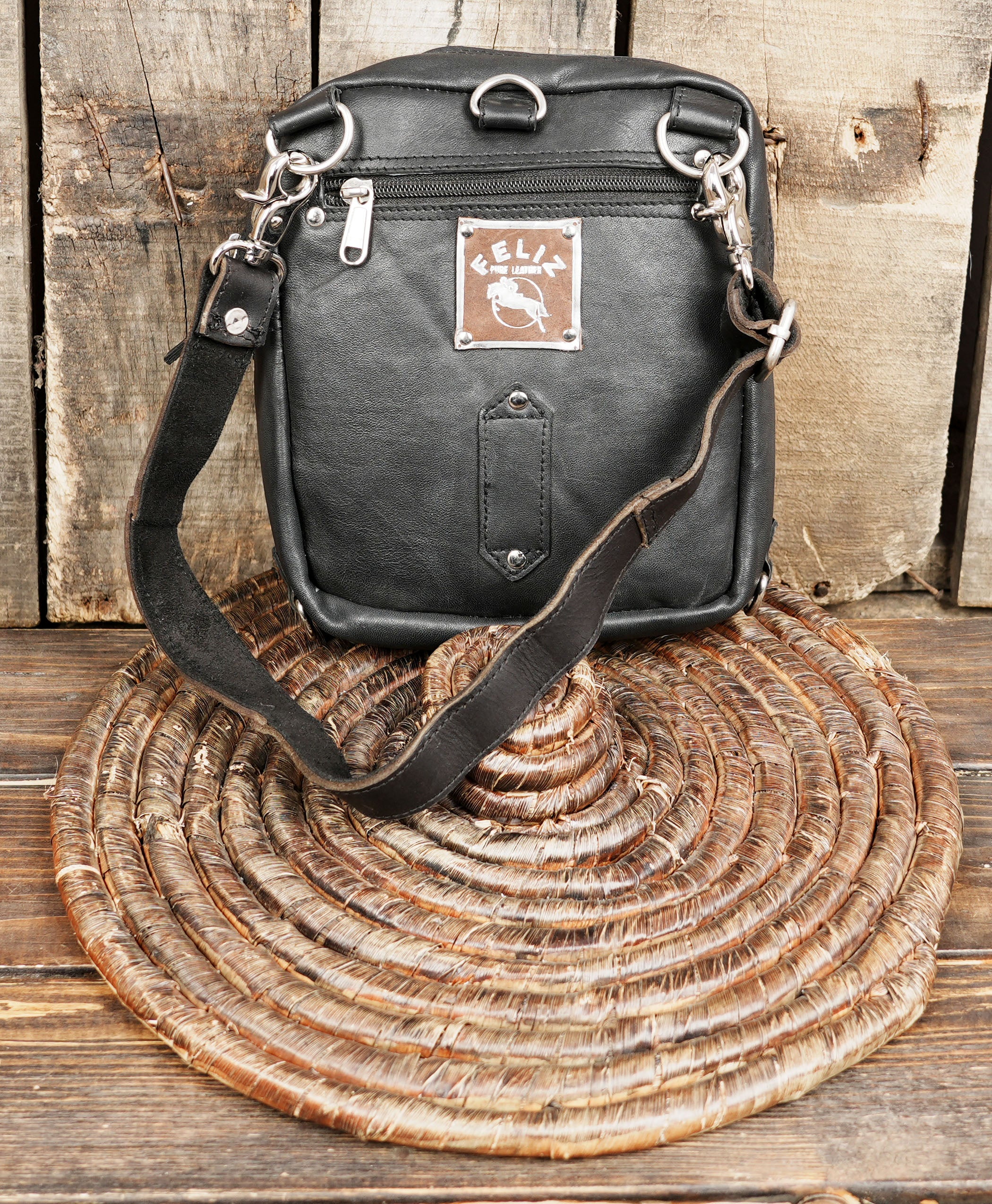 Durable leather waist and hip purse for men and women