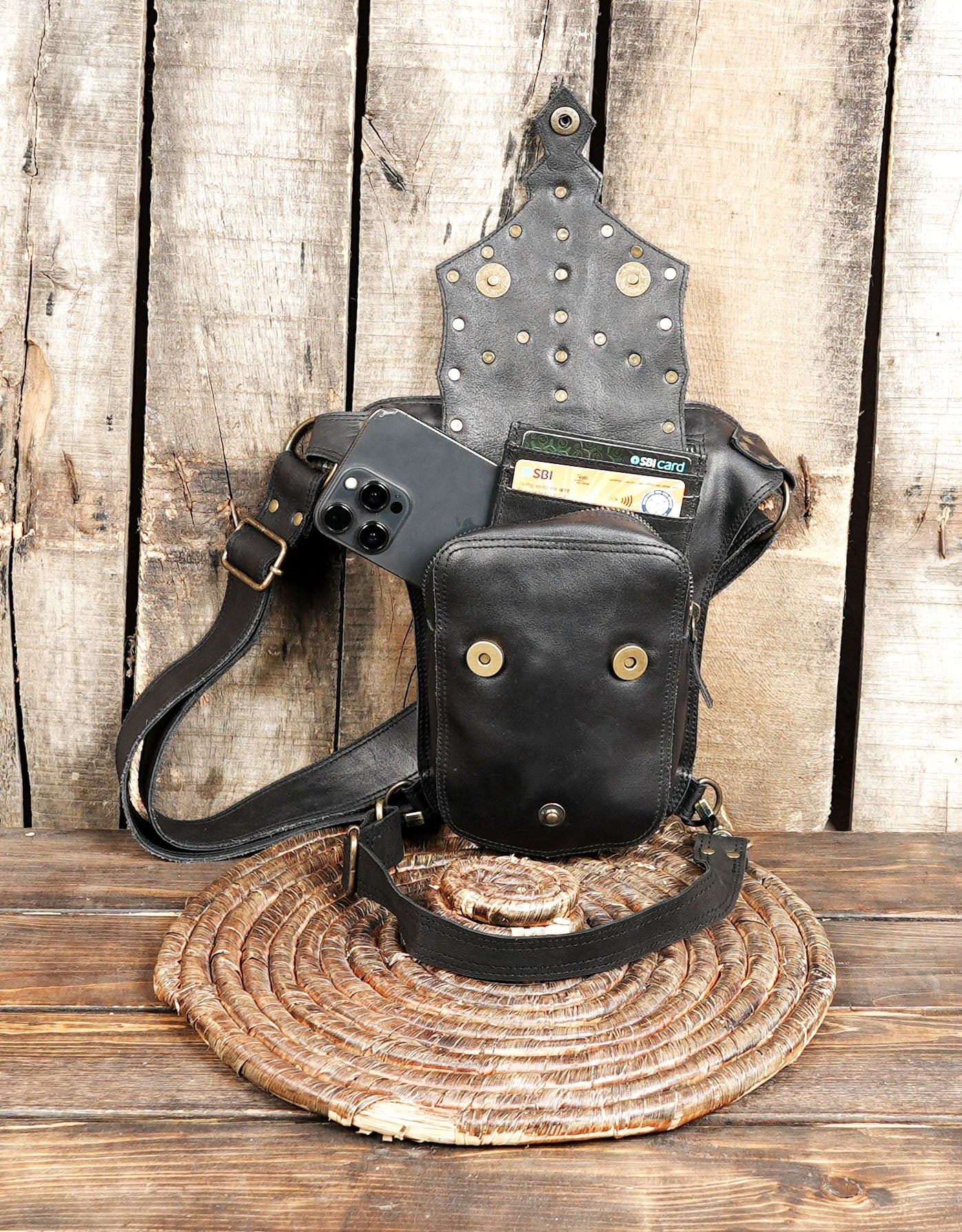 Gothic Steampunk Leather Thigh Holster (LT-AB-WBTS-6023)