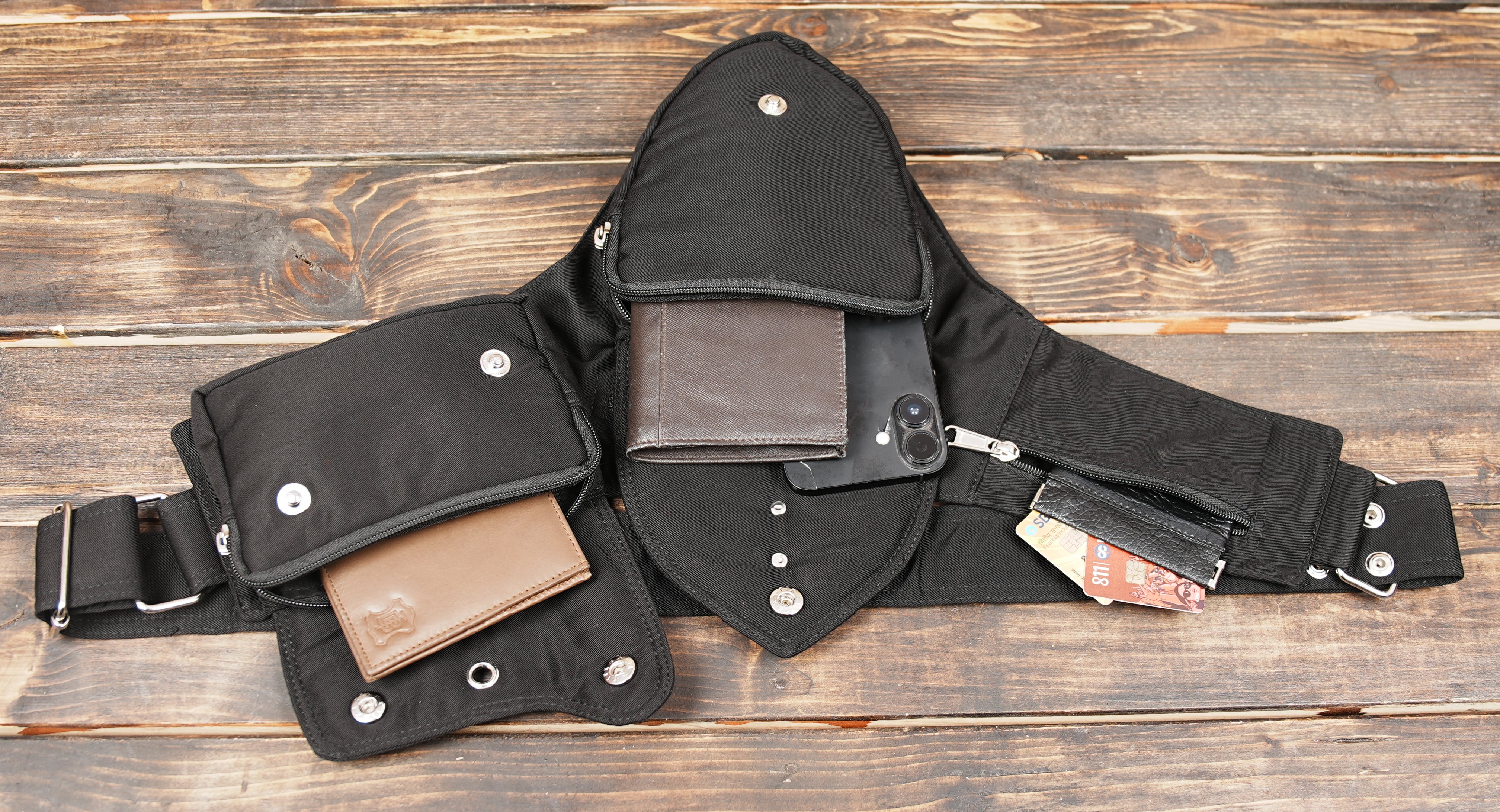 Black Cotton Waist Belt For Unisex (CTN-NS-WB-1012)