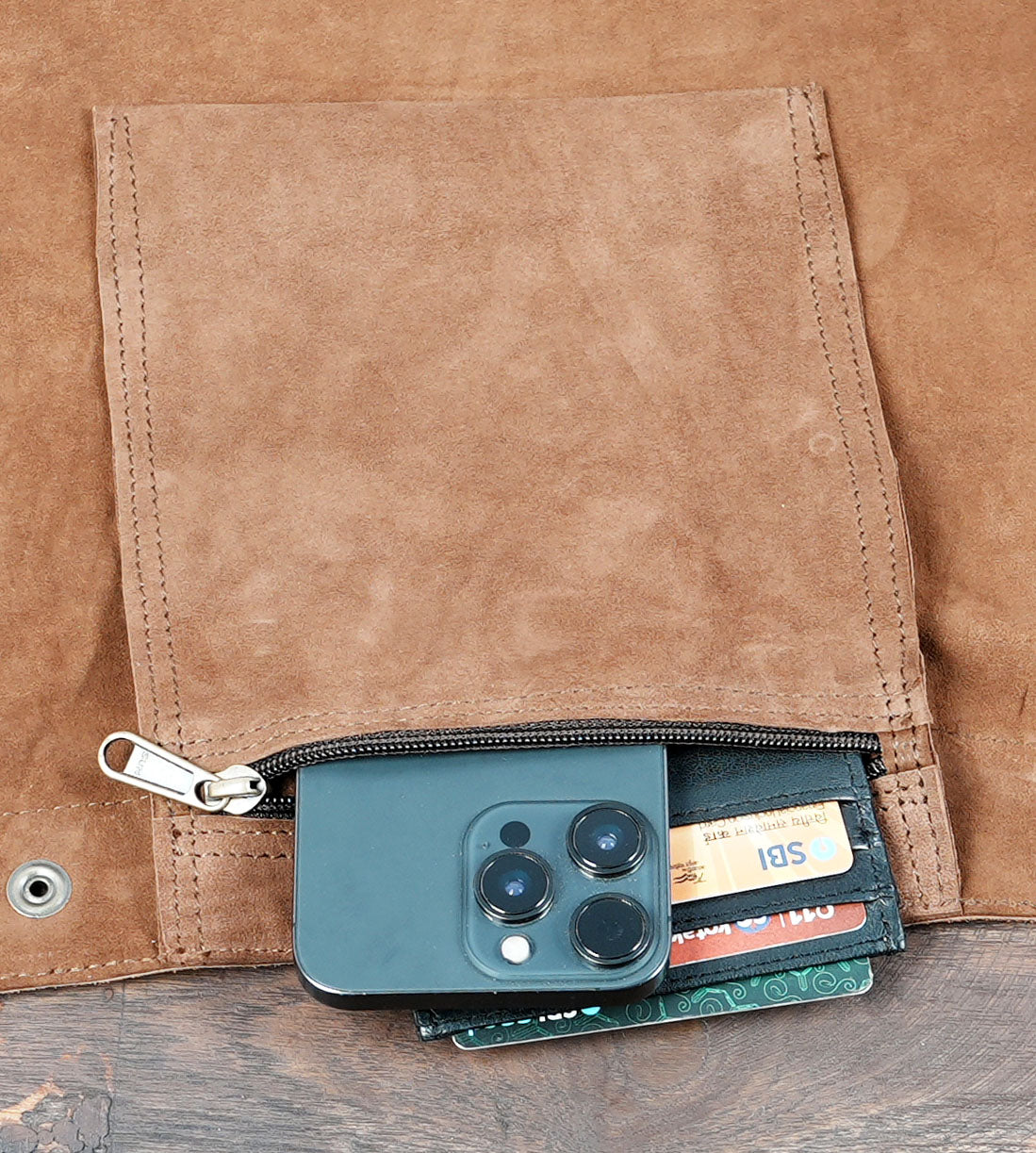 Traditional suede leather skirt with western-inspired style