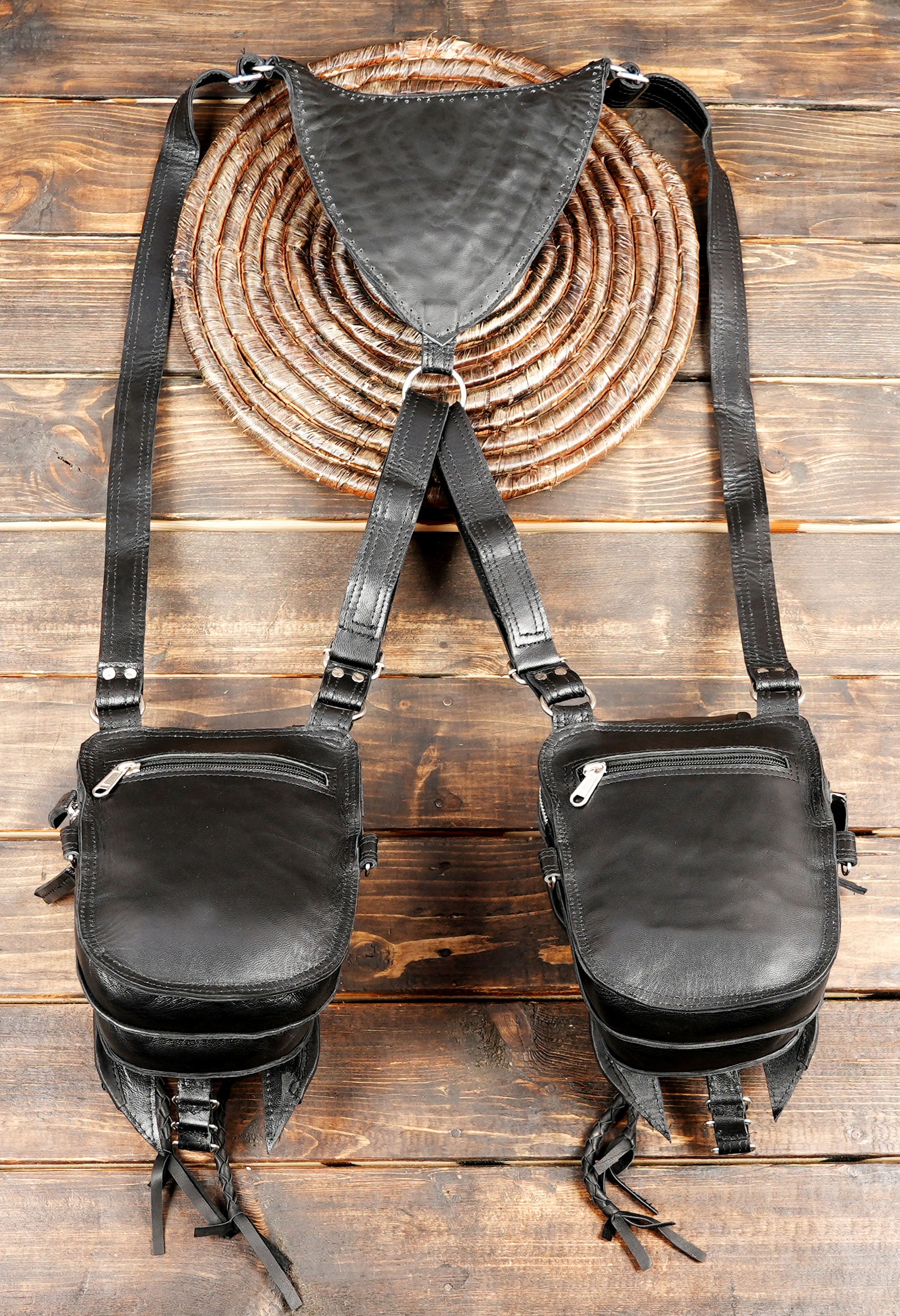 The Style Sutra Shoulder Harness Bag Men Women Trendy Pouch for Biking Travel Cosplay Events WITH BACK SIDE ZIPPER 