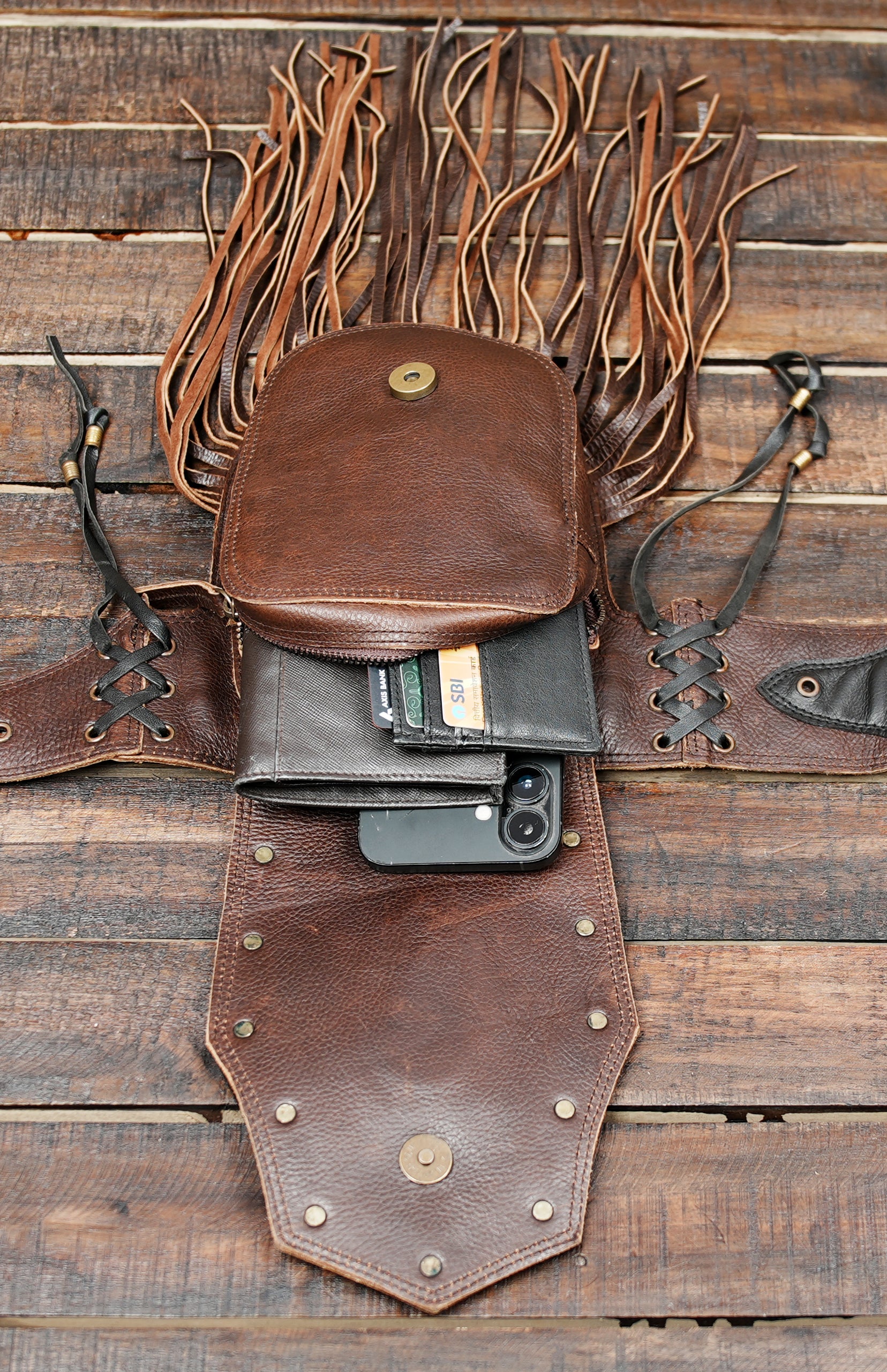 Spacious storage for phone, wallet, and daily essentials