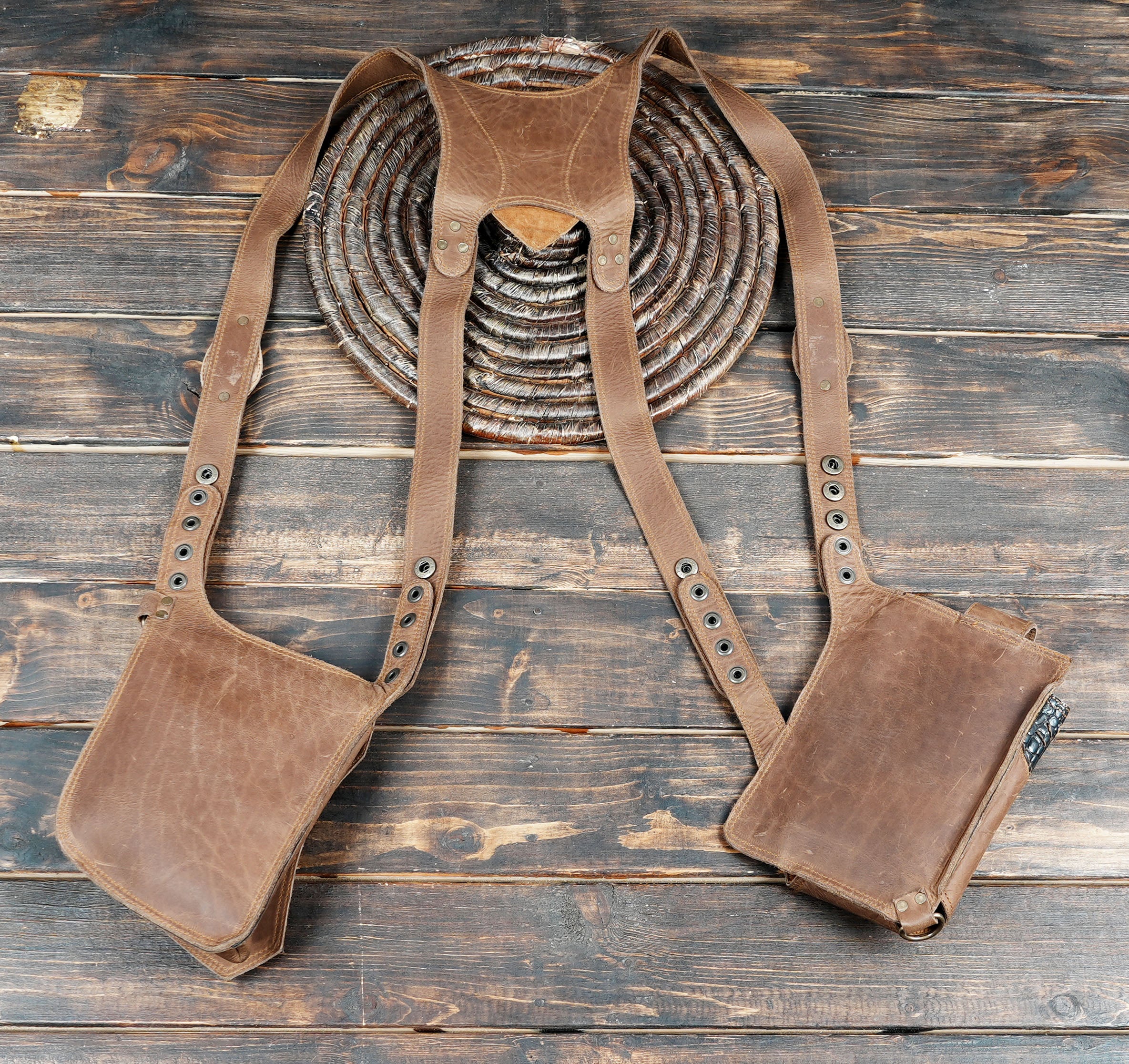 Handmade Leather Utility Holster – Gothic & Steampunk Cosplay Belt