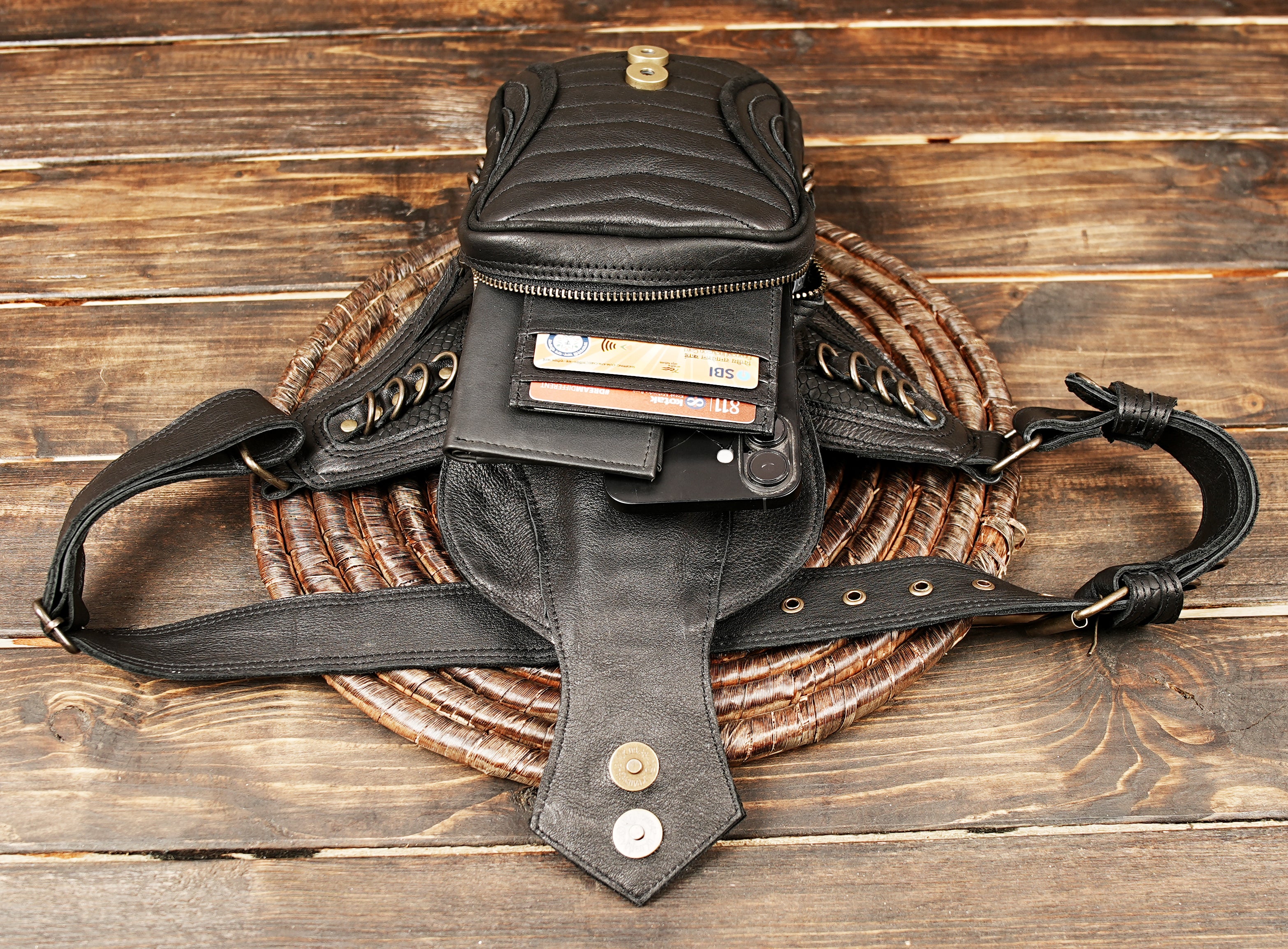 Handmade cowboy-style belt bag for outdoor adventures
