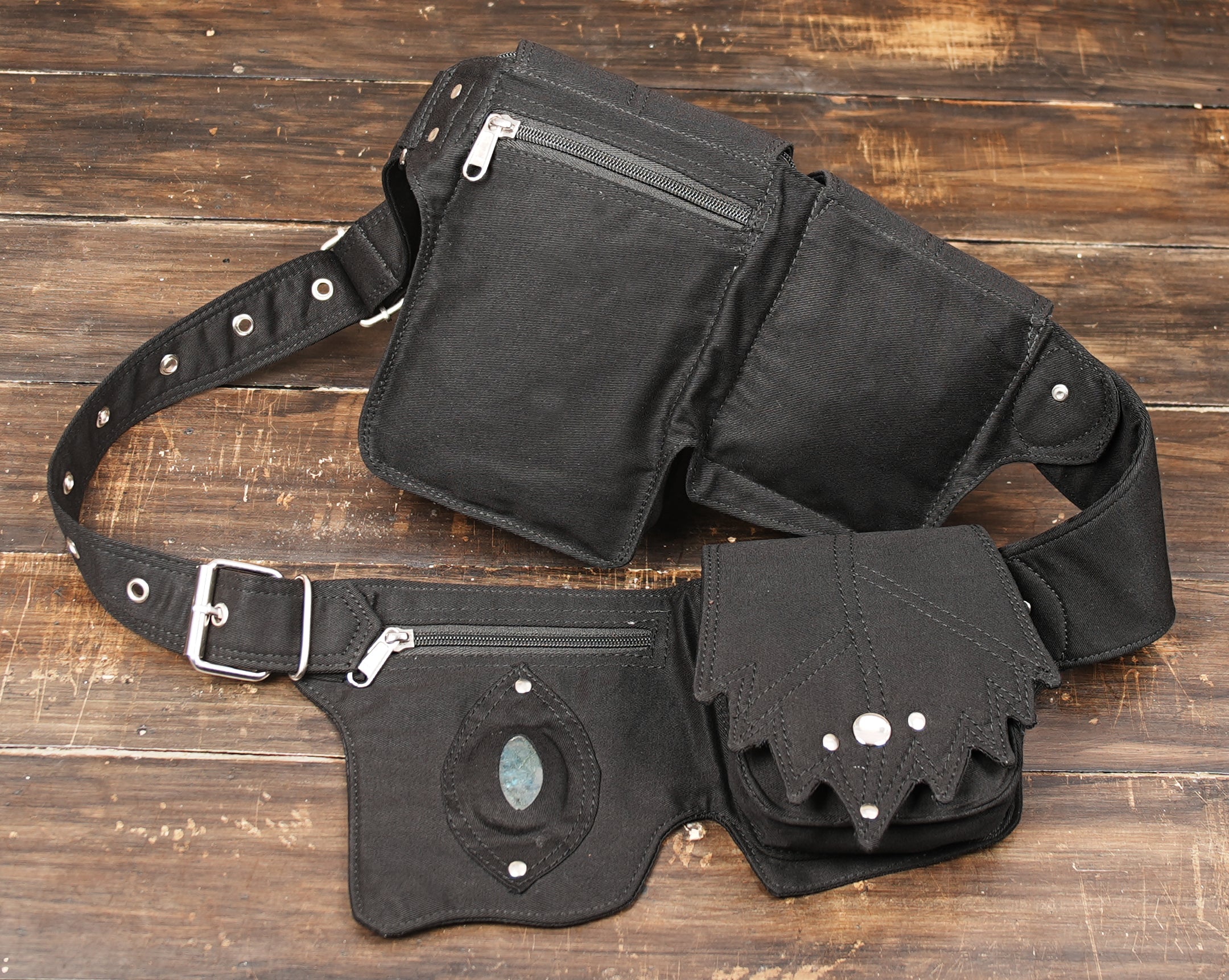 Cotton waist bag with adjustable belt for festivals and concerts