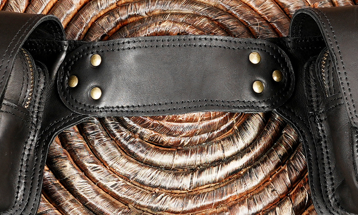 Handcrafted festival utility belt with gemstone accent